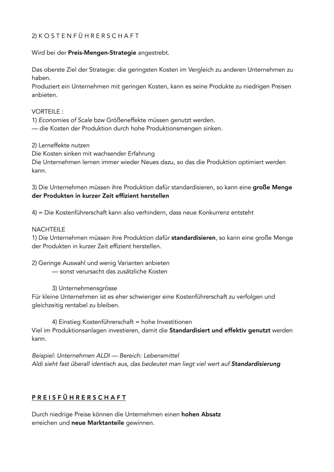 Marketingstrategien als
Konzept des Unternehmens-
führung
1) WETTBEWERBS STRATEGIE
Das Unternehmen gegenüber deiner Konkurrenz im Markt posi