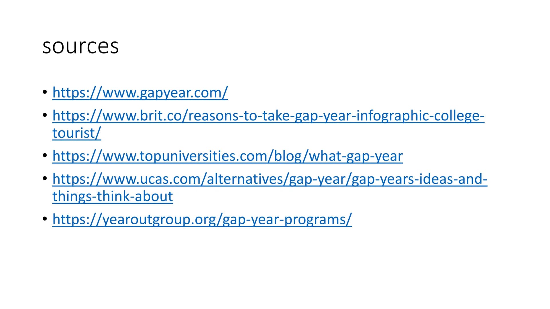 The opportunities
of a gap year
GAP YEAR
NEXT EXIT Outline/ Structure
1. What is a gap year? + reasons
2. How to choose and do your
research