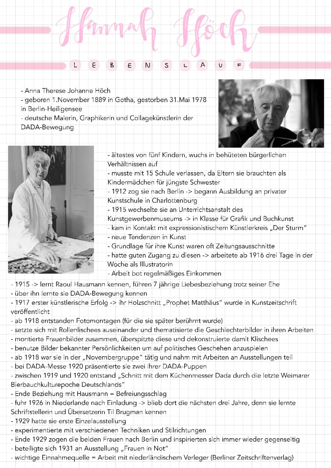 Entdecke Hannah Höch und ihr Schnitt mit dem Küchenmesser