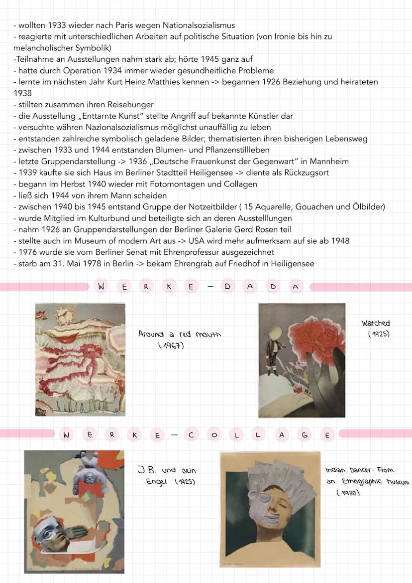 Hannah Hoch
L
E
B
E N S LAUF
- Anna Therese Johanne Höch
- geboren 1.November 1889 in Gotha, gestorben 31.Mai 1978
in Berlin-Heiligensee
- d