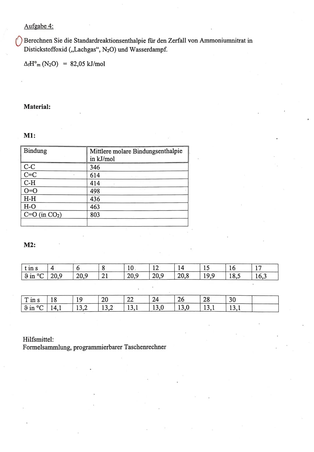 2. Klausur Chemie (LK)
Name:
Kurs-nr.:
Aufgabe 1:
6a) Stellen Sie das Reaktionssymbol für die Verbrennung von Methan auf.
Dauer: 90 min
b) B