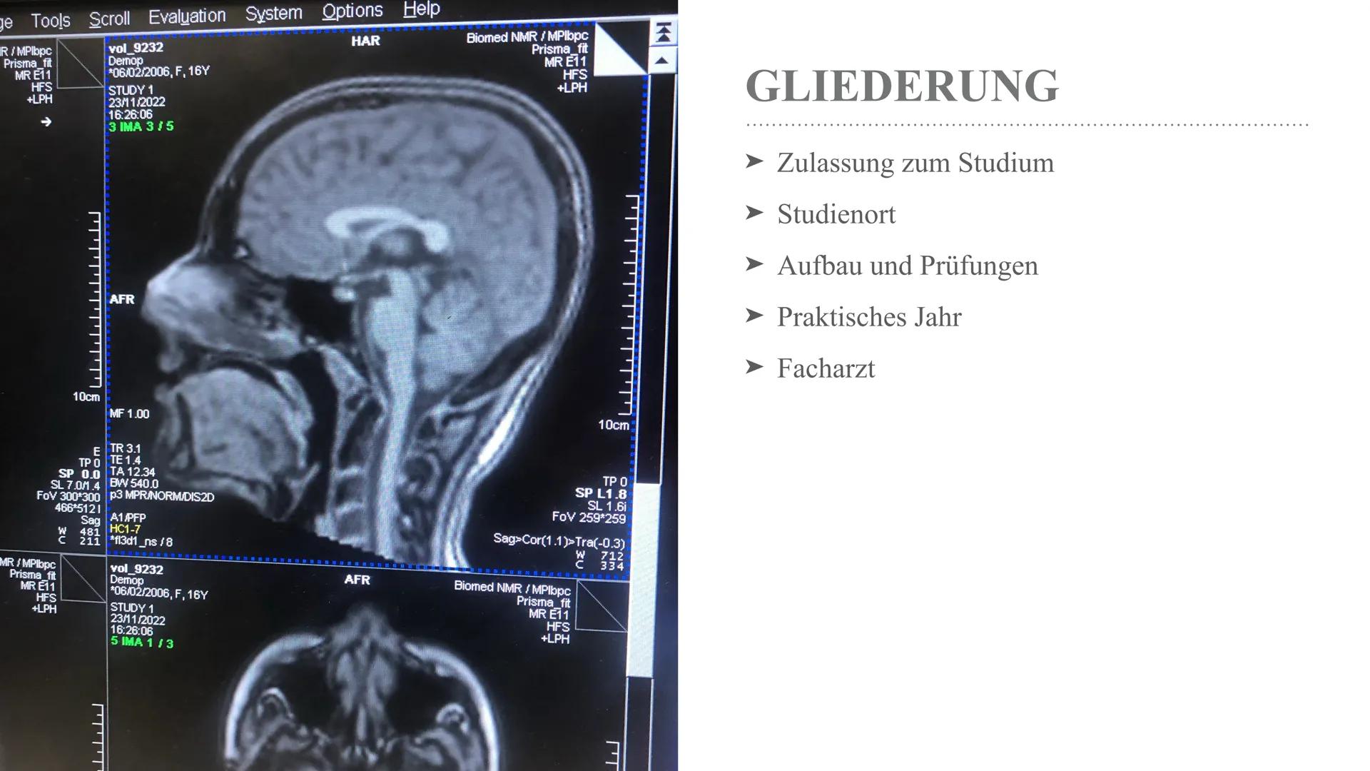 # HUMANMEDIZIN

...und was alles danach möglich ist! ge Tools Scroll Evaluation System Options Help

R/MPlbpc
Prisma_fit
MRE11
HFS
+LPH
→
vo
