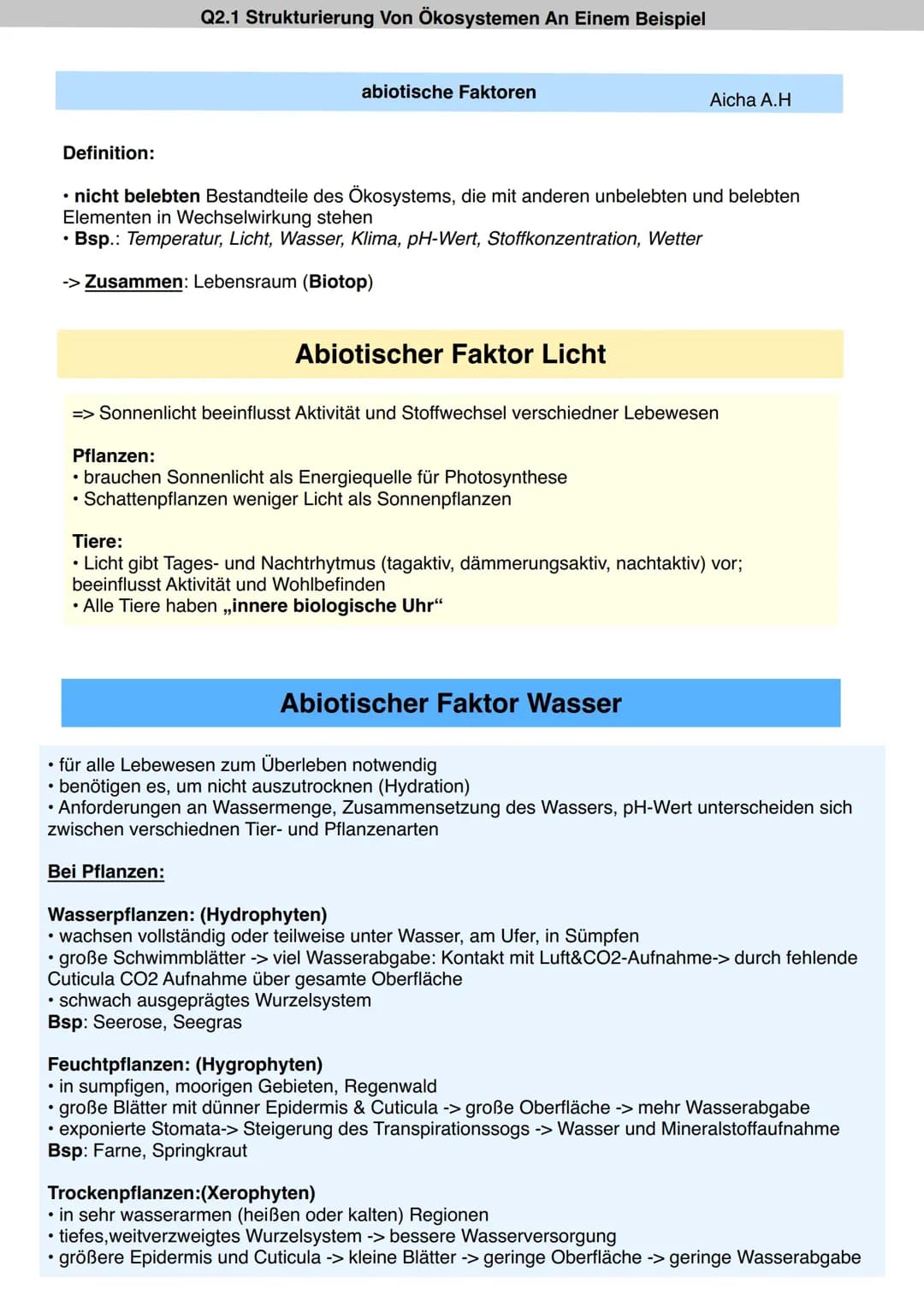 Abiotische Faktoren