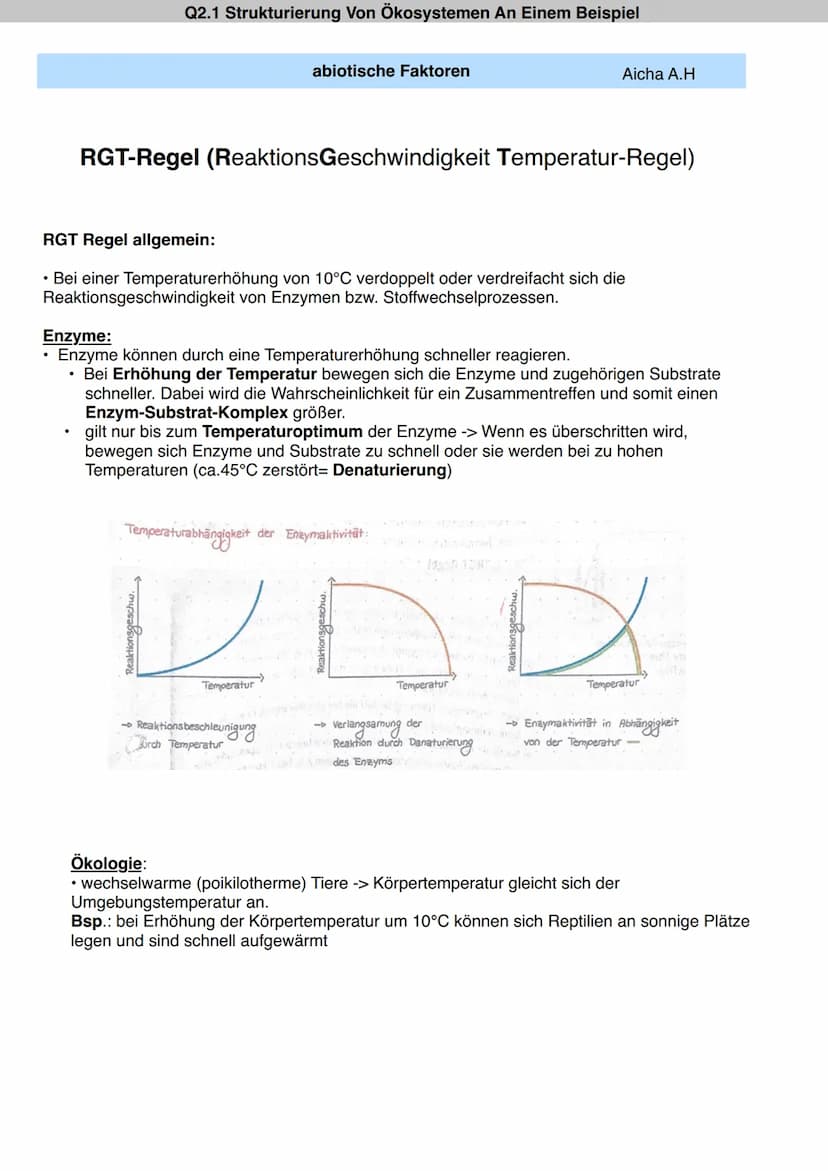 Definition:
Q2.1 Strukturierung Von Ökosystemen An Einem Beispiel
abiotische Faktoren
.
• nicht belebten Bestandteile des Ökosystems, die mi