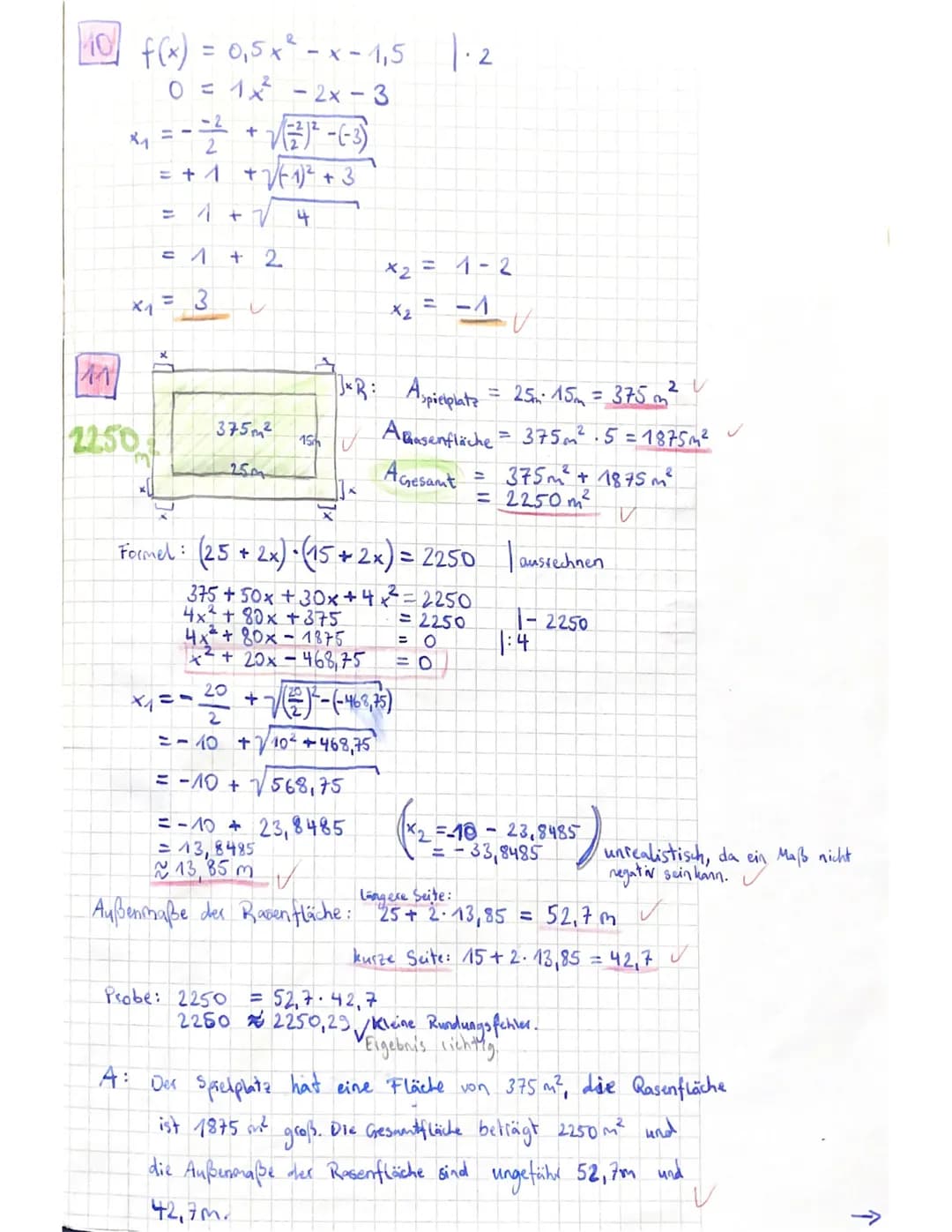 MATHEMATIKTEST Nr.2
Gesamtschule
Name:
Jiu
Von 65+8 Punkten wurden erreicht. Note:
Teil 1 Fundamentum (ohne Taschenrechner)
Bitte die Aufgab