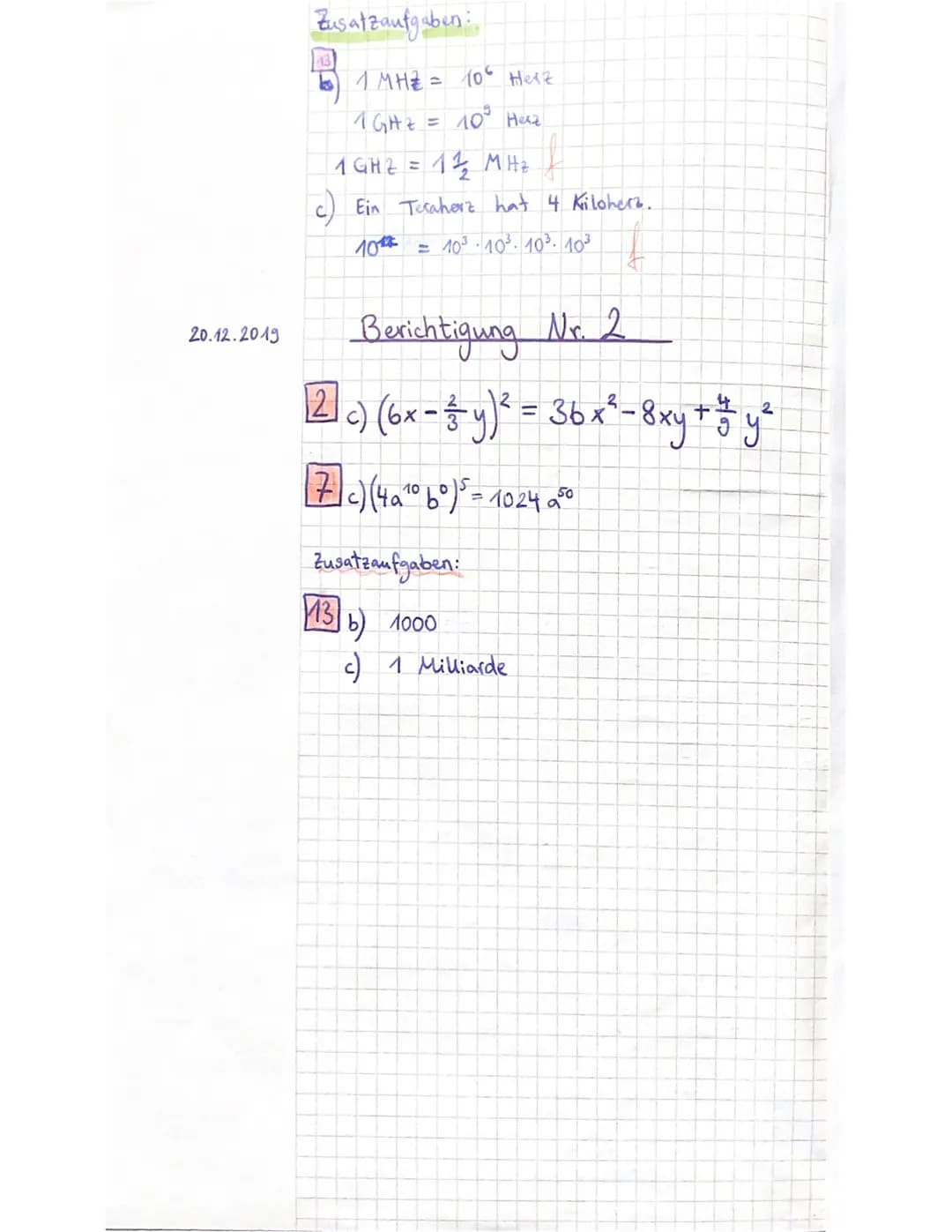 MATHEMATIKTEST Nr.2
Gesamtschule
Name:
Jiu
Von 65+8 Punkten wurden erreicht. Note:
Teil 1 Fundamentum (ohne Taschenrechner)
Bitte die Aufgab