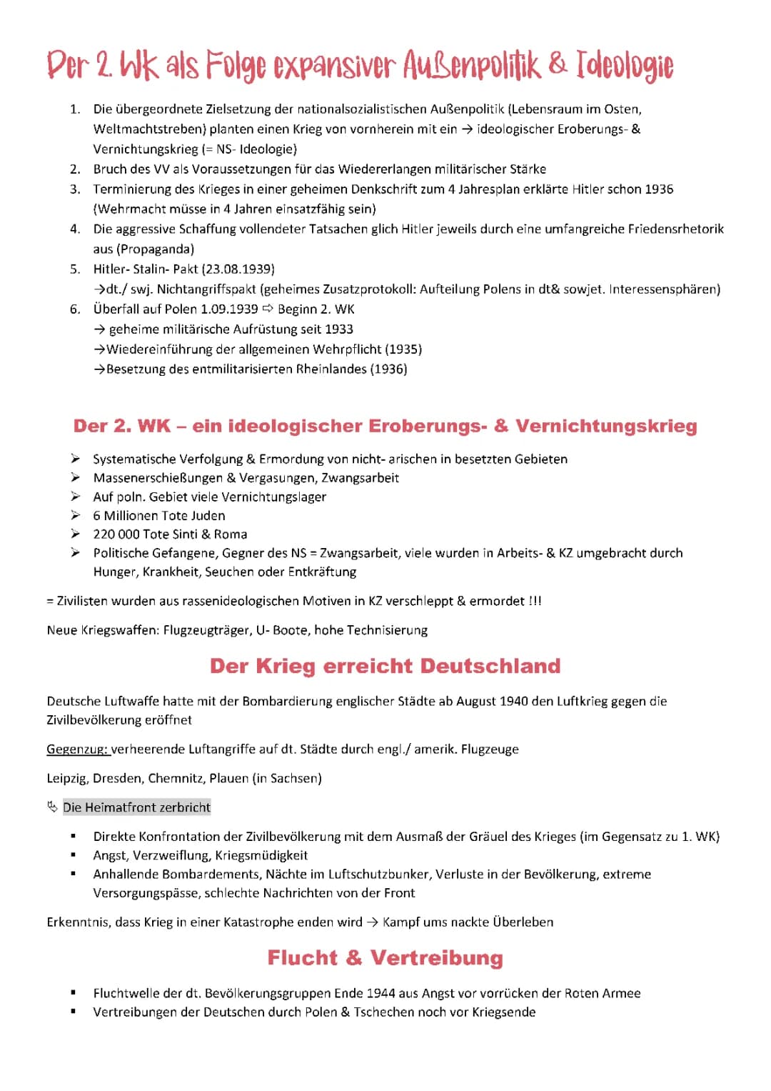 Ende des 2. WK & Friedensverträge