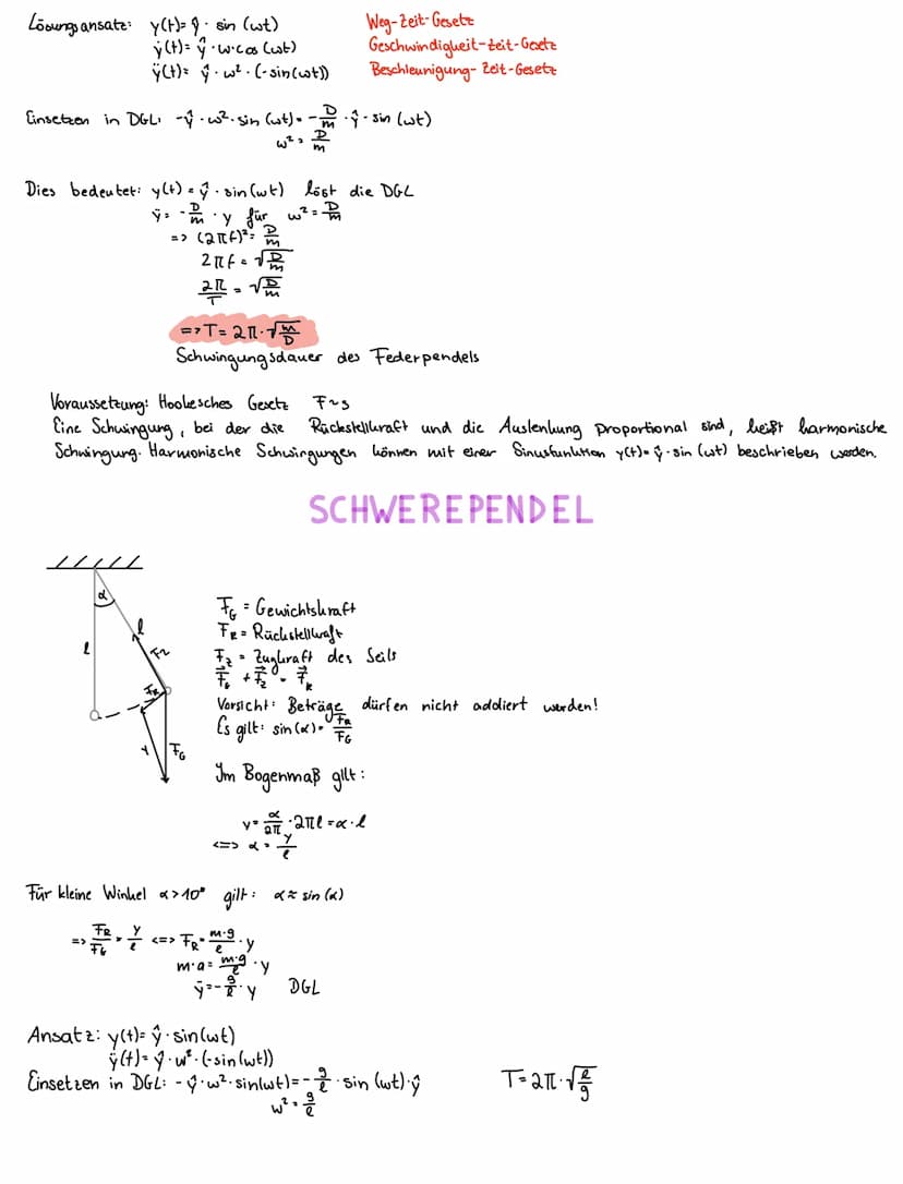 SCHWINGUNGEN UND WELLEN
CHARAKTERISTISCHE GROBEN BEI SCHWINGUNGEN
Schwingungsdauer / Periode T
• Frequenz |=1
•Auslenkung (Elongation) y(t)
