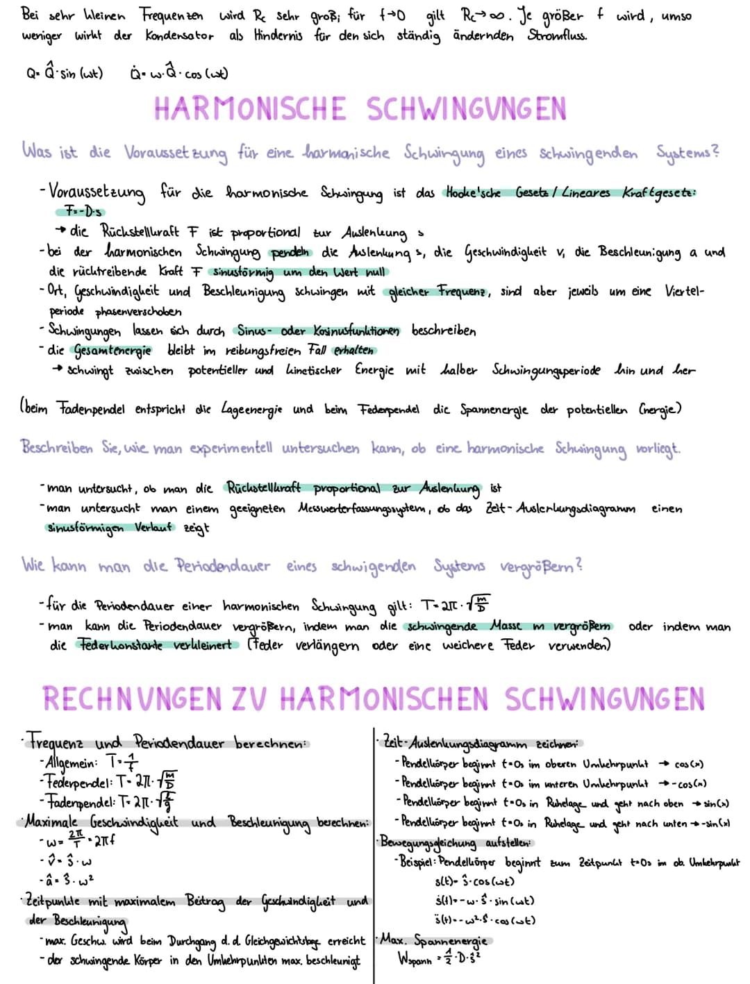 SCHWINGUNGEN UND WELLEN
CHARAKTERISTISCHE GROBEN BEI SCHWINGUNGEN
Schwingungsdauer / Periode T
• Frequenz |=1
•Auslenkung (Elongation) y(t)
