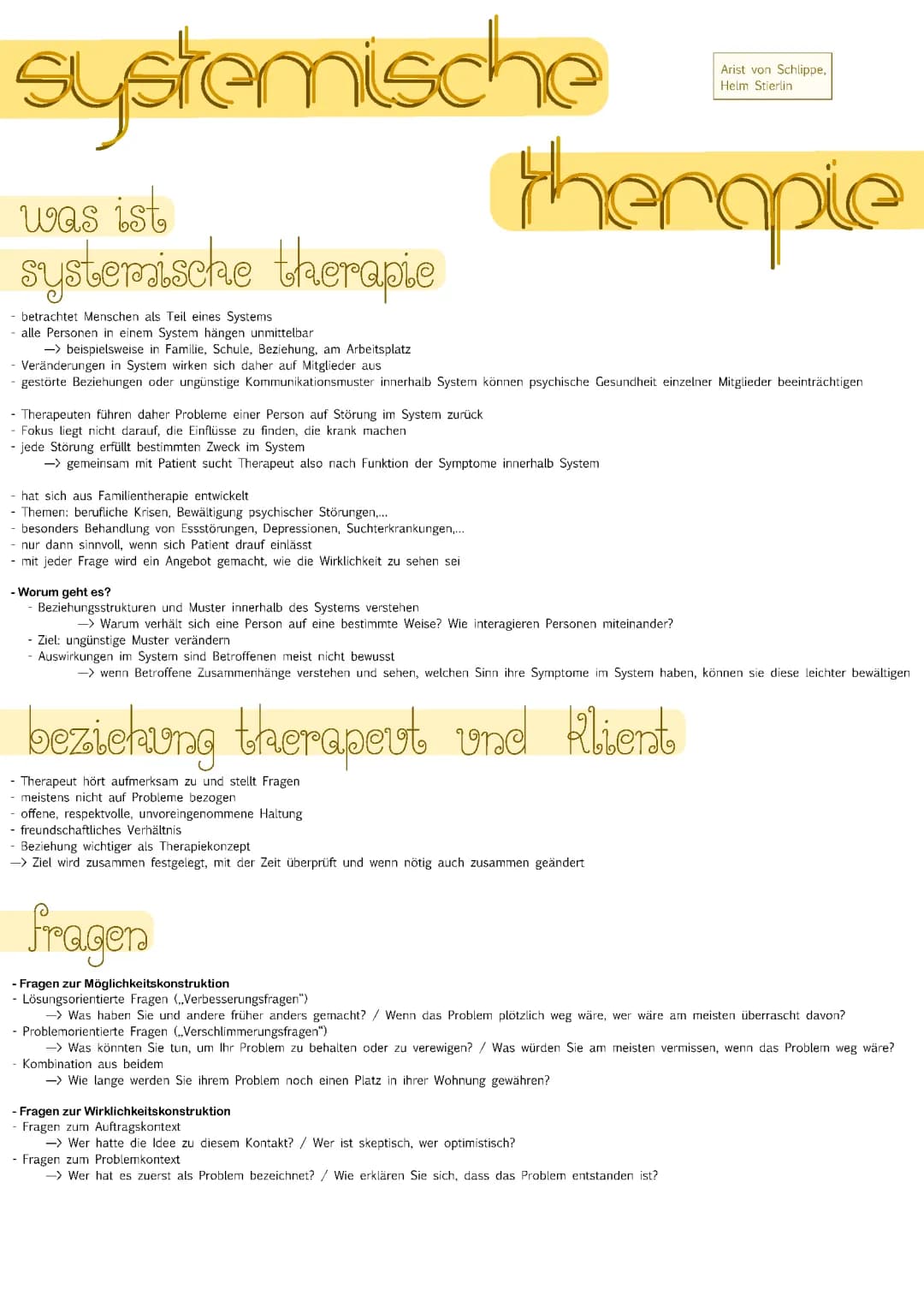 Systemische Therapie