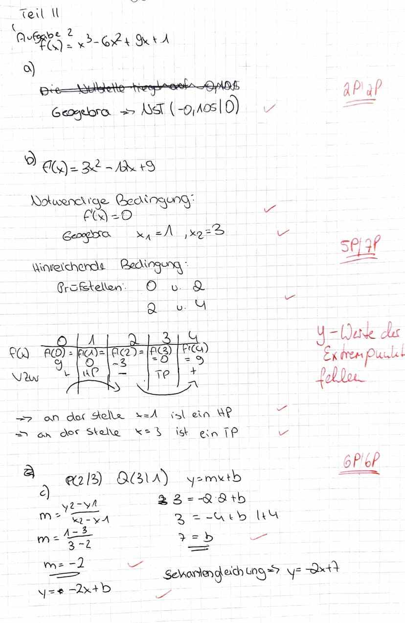Teil II: Innermathematische und kontextbezogene Aufgaben mit Hilfsmittel
Aufgab 2: Analysis (innermathematische Aufgabe)
Gegeben ist die Fun