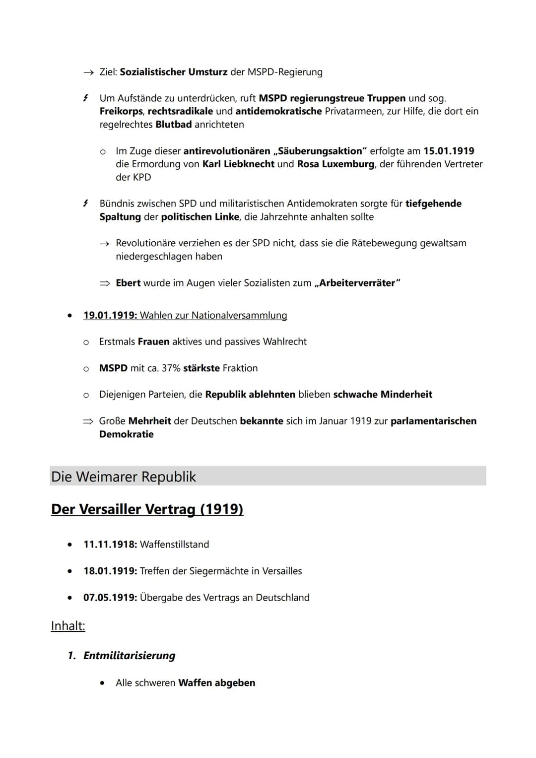 Die Novemberrevolution (29.10.1918-11.08.1919)
Der Kieler Matrosenaufstand (03.11.1918)
●
→ Kronrat um Kaiser Wilhelm II. beschließt, dass s