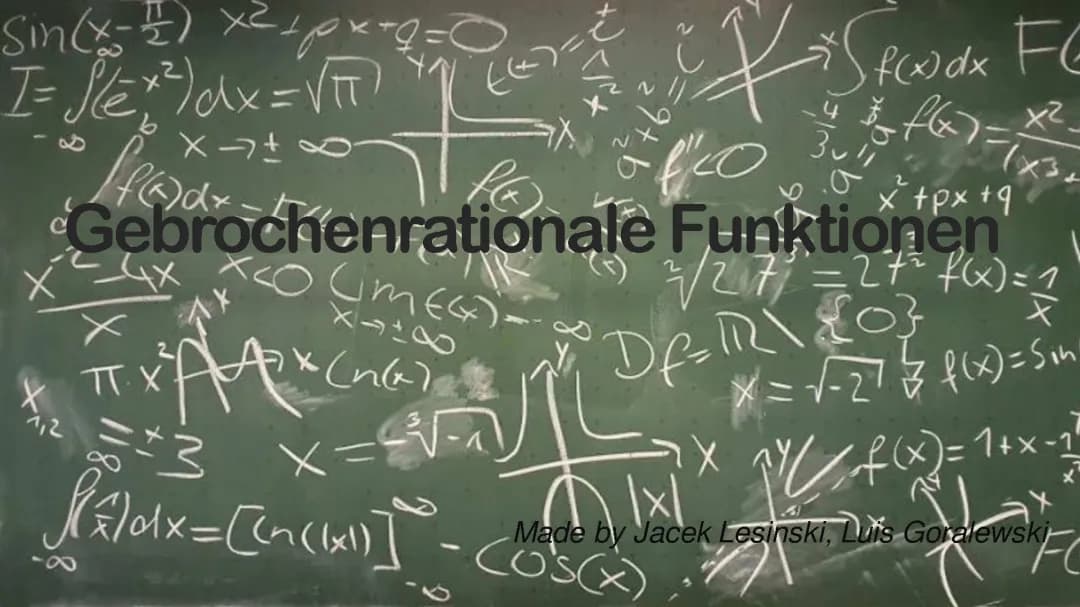 Die besten Beispiele und Formeln für gebrochen-rationale Funktionen