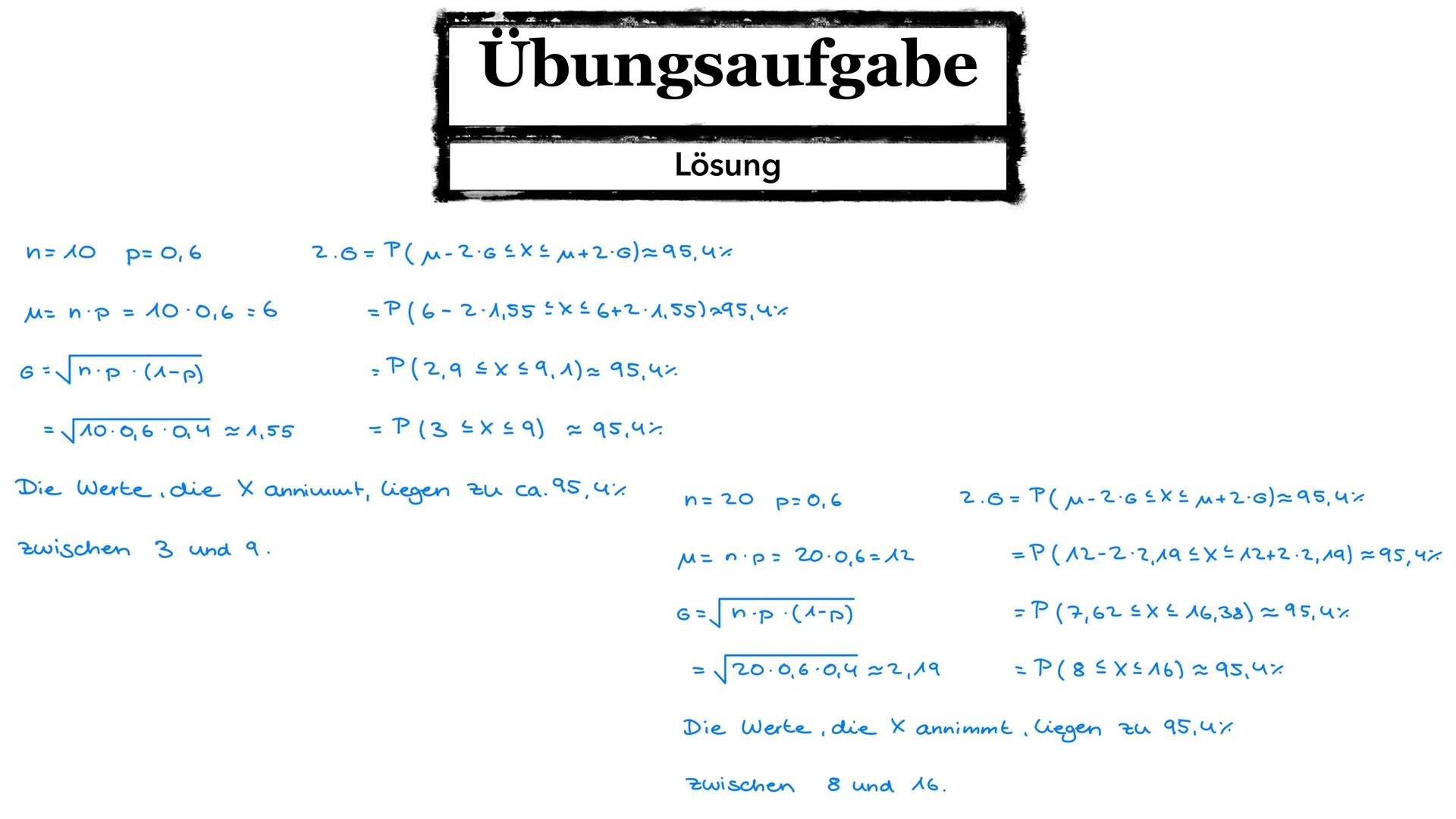 Binominalverteilung
Bernoulli Formel /μ und o/ o-Regeln und Diagramme Inhaltsverzeichnis
• Bernoulli-Formel
Formel + Bedeutung der Parameter