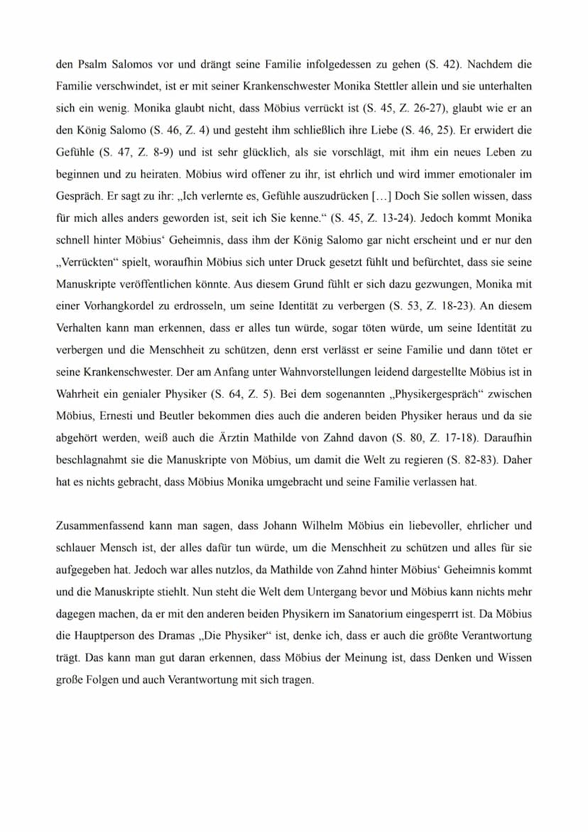 Johann Wilhelm Möbius ist die Hauptfigur des Dramas ,,Die Physiker" von Friedrich Dürrenmatt.
In diesem Drama geht es um die drei Physiker M