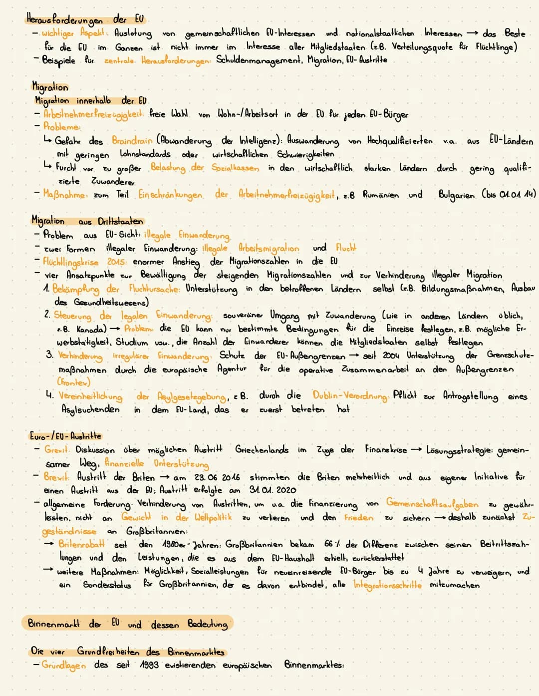 Klausurübersicht Sowi GK 3.1.
Thema: Geschichte der EU - Europäischer Integrationsprozess
Motive der Integration
Mitgliedsstaaten und Beitri
