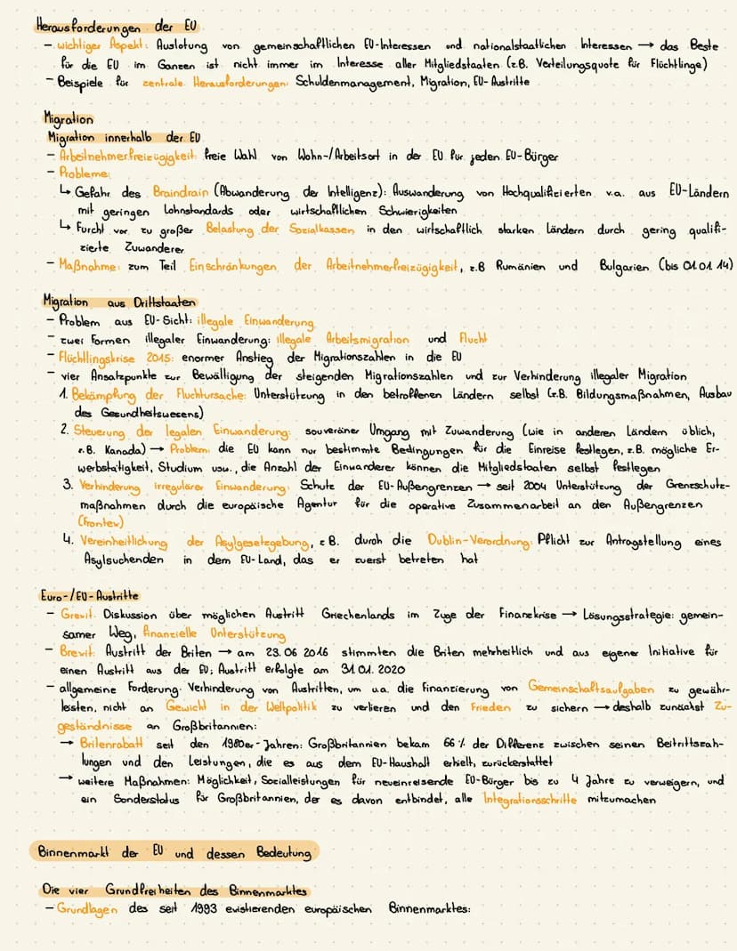 Klausurübersicht Sowi GK 3.1.
Thema: Geschichte der EU - Europäischer Integrationsprozess
Motive der Integration
Mitgliedsstaaten und Beitri