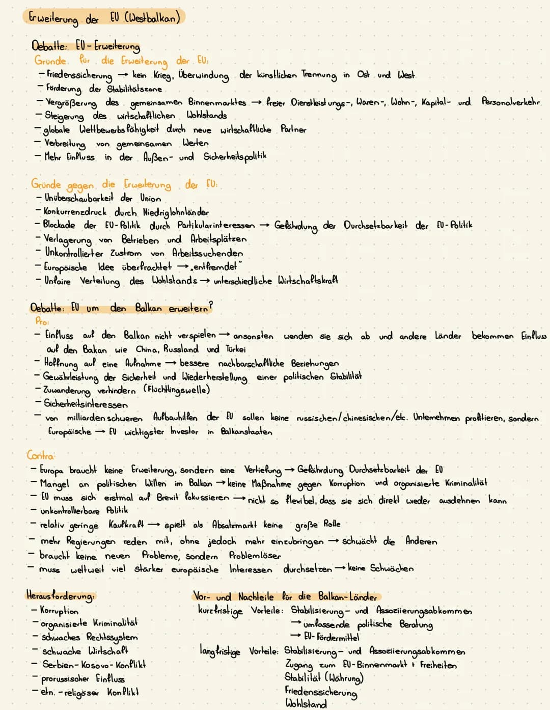 Klausurübersicht Sowi GK 3.1.
Thema: Geschichte der EU - Europäischer Integrationsprozess
Motive der Integration
Mitgliedsstaaten und Beitri