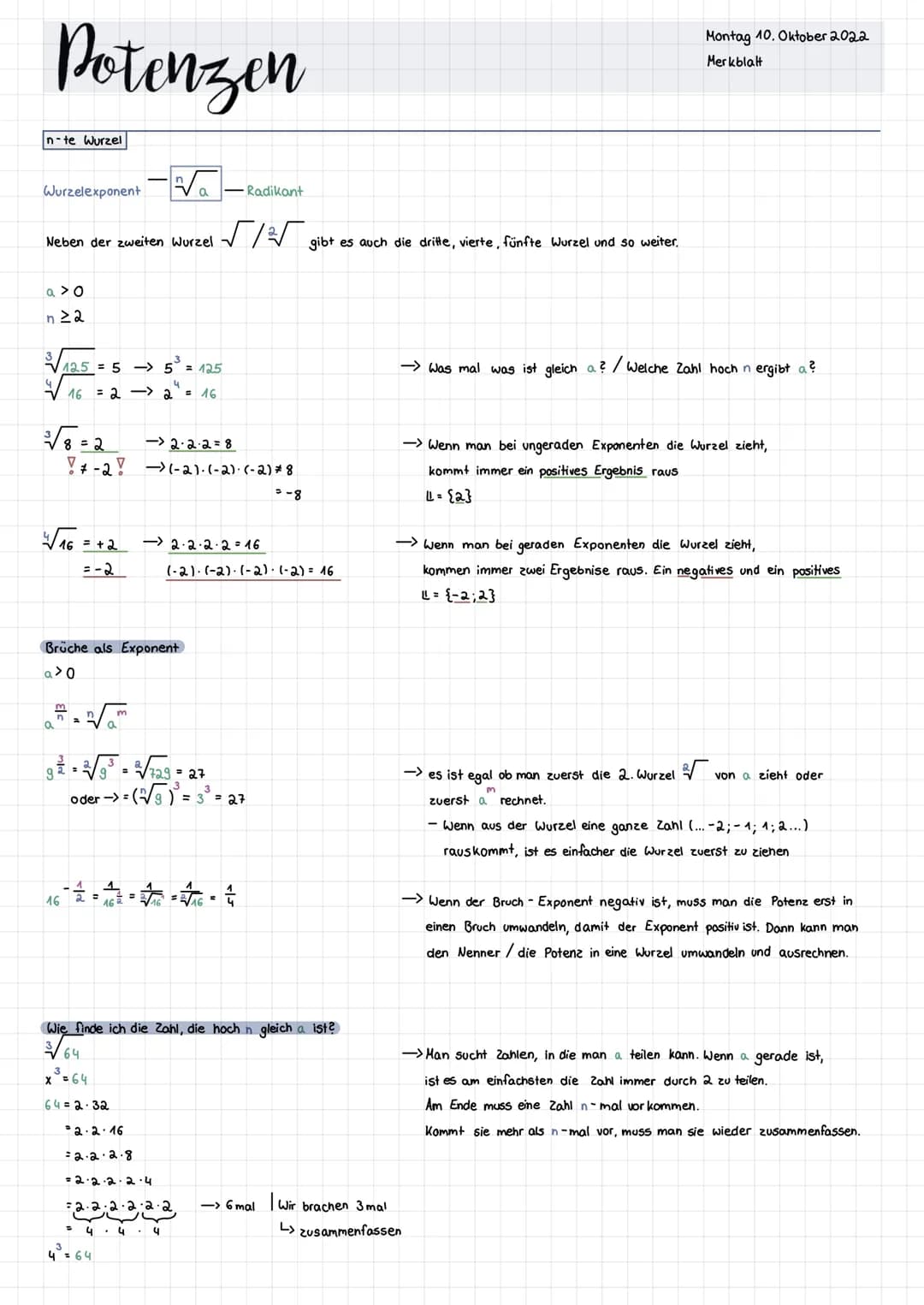 Potenzen
Basis -2
Potenzen mit natürlichen Exponenten
natürliche Exponenten = 0, 1; 2; 3;...
4
Potenz
an=a·a·a·a.....
(-7)3= (-7)(-7)-(-7)=-