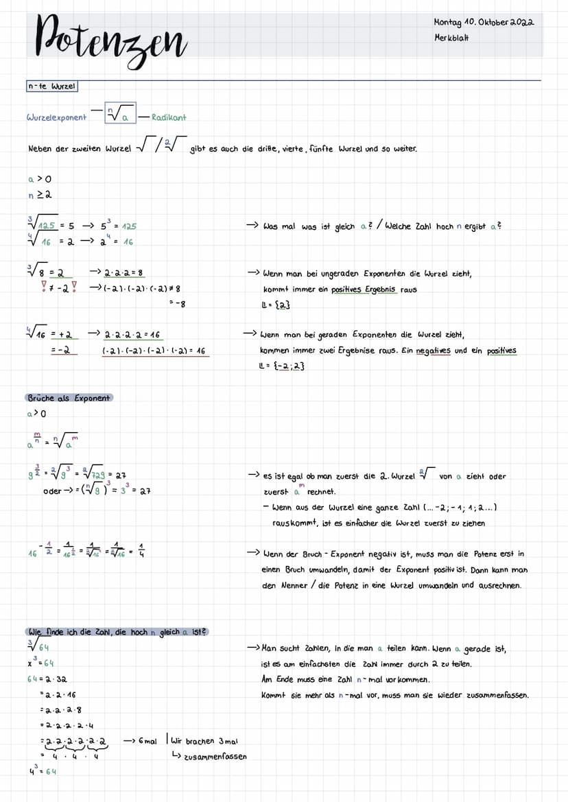 Potenzen
Basis -2
Potenzen mit natürlichen Exponenten
natürliche Exponenten = 0, 1; 2; 3;...
4
Potenz
an=a·a·a·a.....
(-7)3= (-7)(-7)-(-7)=-