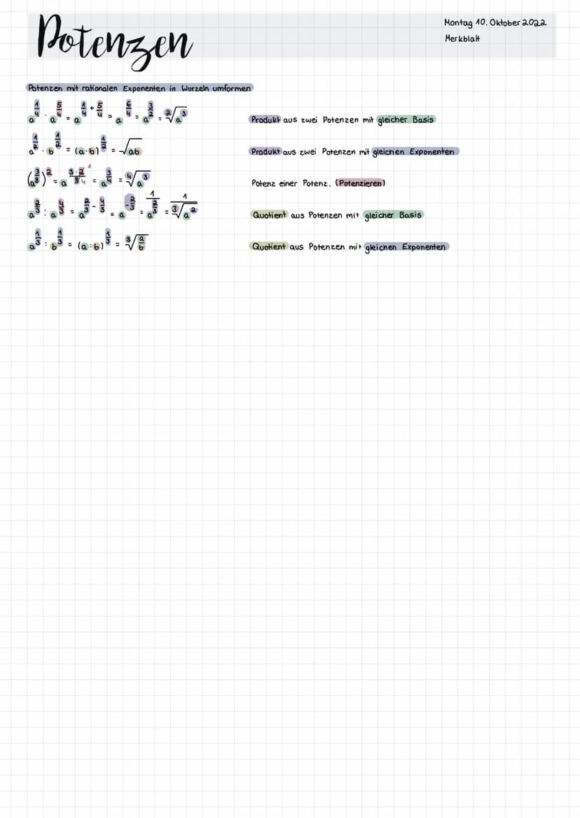 Potenzen
Basis -2
Potenzen mit natürlichen Exponenten
natürliche Exponenten = 0, 1; 2; 3;...
4
Potenz
an=a·a·a·a.....
(-7)3= (-7)(-7)-(-7)=-