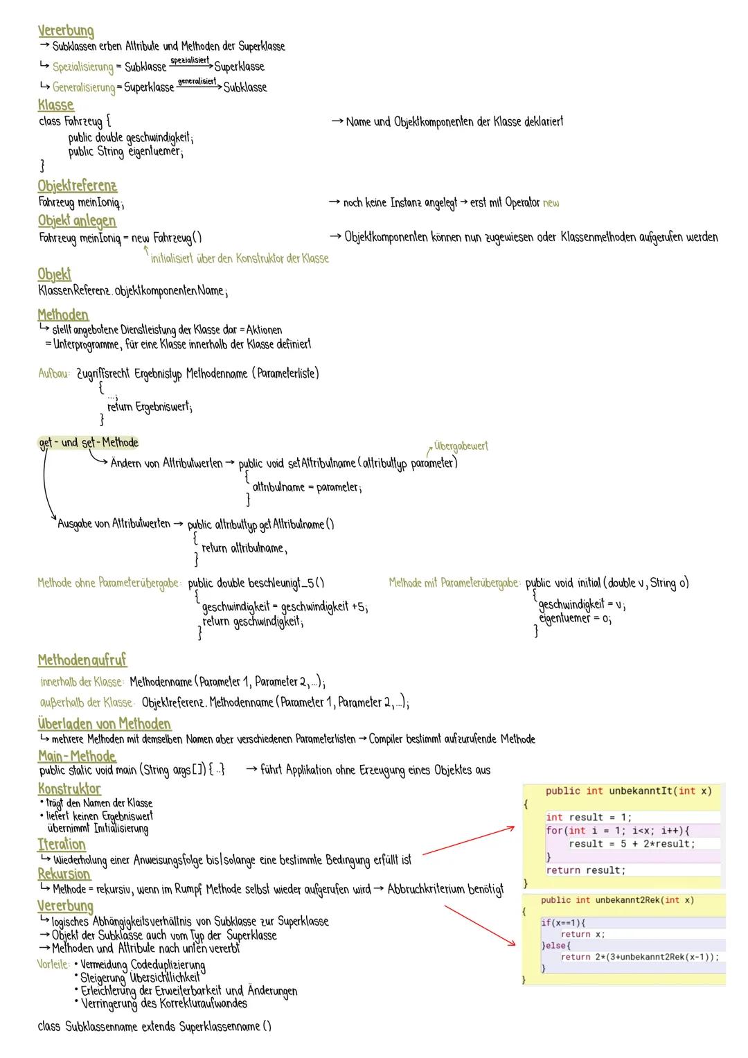 Entwicklung von Programmen in Form von Klassen und Objekten
Objektorientierte Programmierung
Beispiel:
Warum? Übersichtlichkeit und Struktur