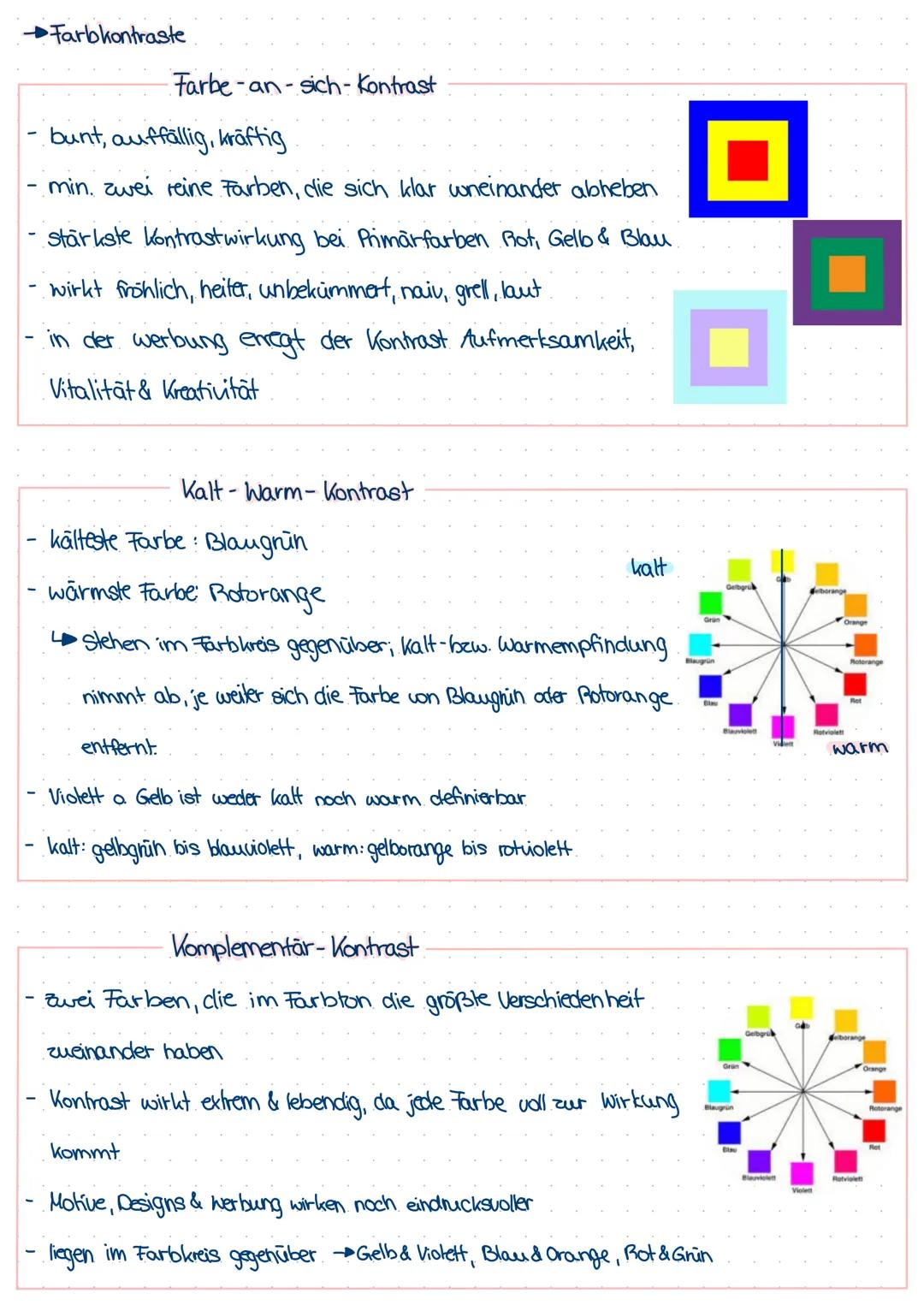 # Farbe

KLAUSUR

| Farbe (Gesichtsempfindung) | Wirkung (Association) | Symbolik (kulturelle Tradition) |
| -------------------------- | --