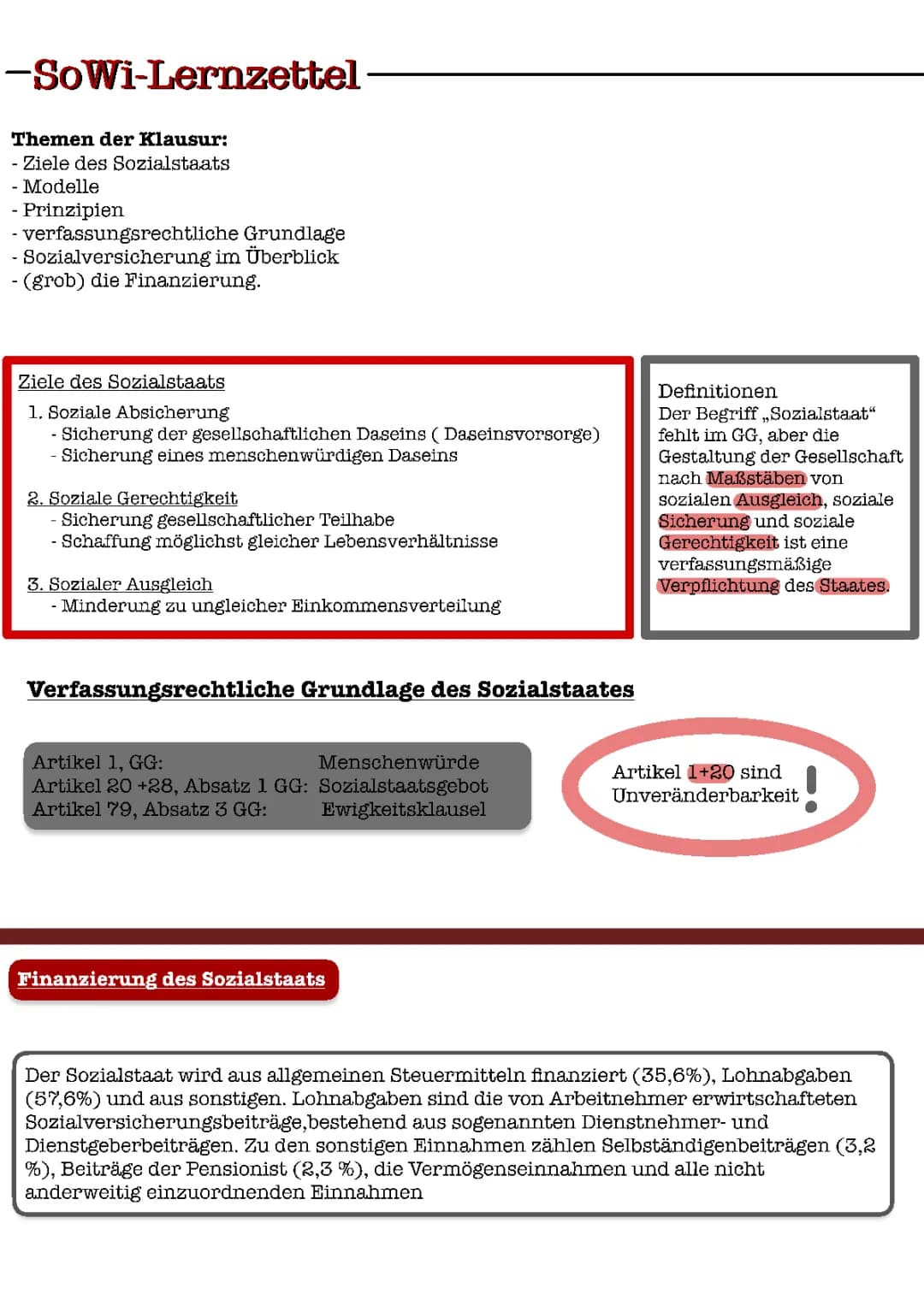 Der Sozialstaat 