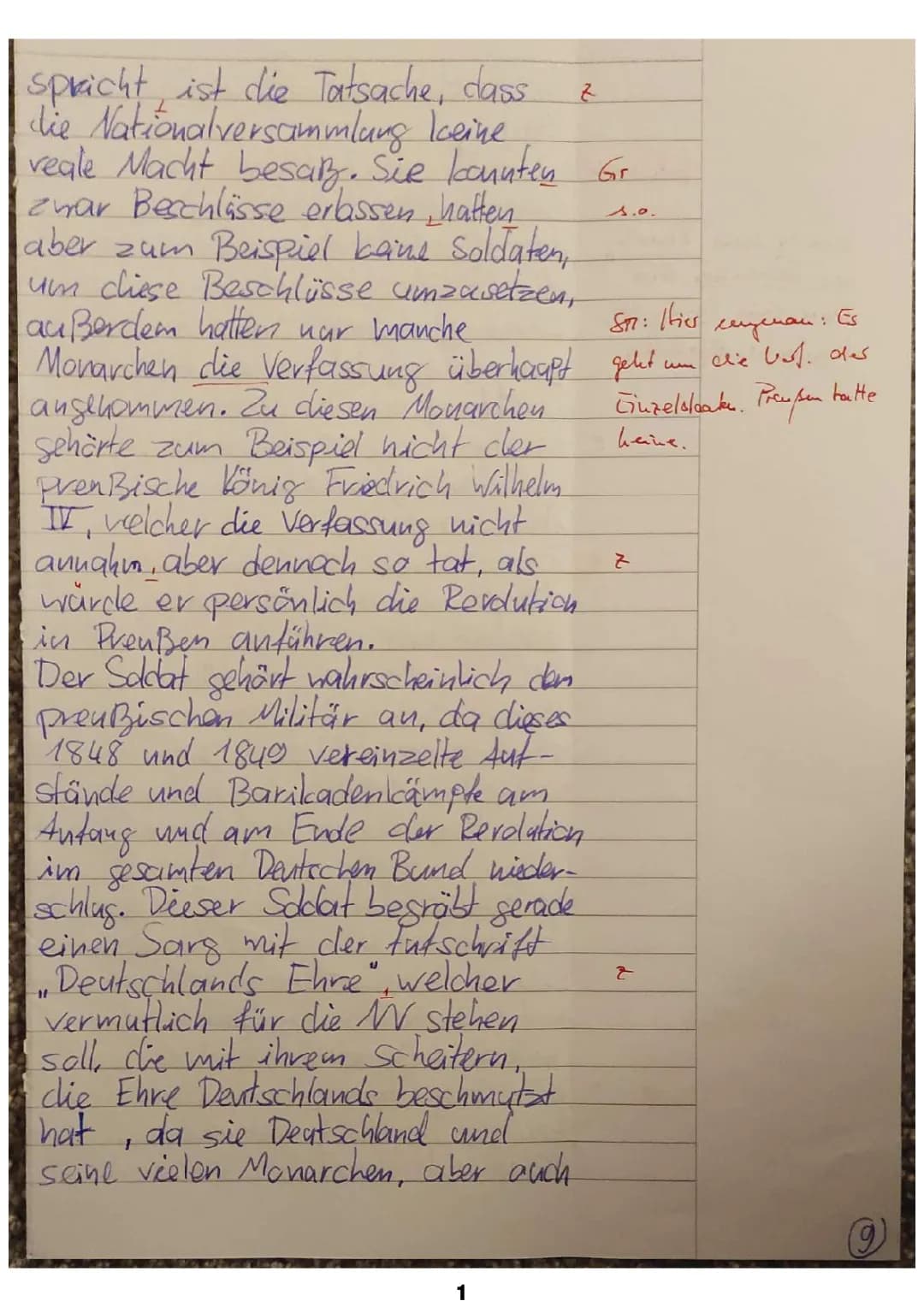 Geschichte-Klausur über die Revolution 1848/49