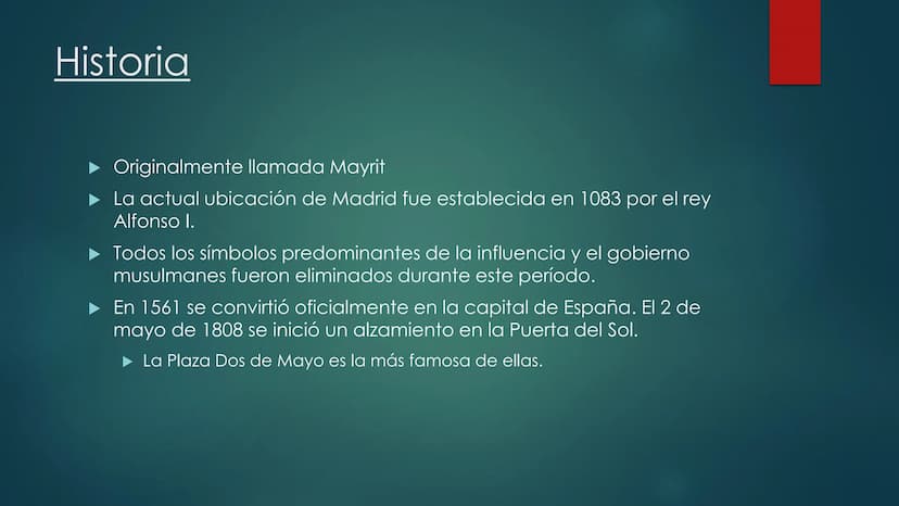 Fynn Linke
Spanisch
Madrid
Pagina del titulo
Hoy hago una presentación sobre Madrid.
Contenido
03.04.2021
Entro en la ubicación geográfica, 