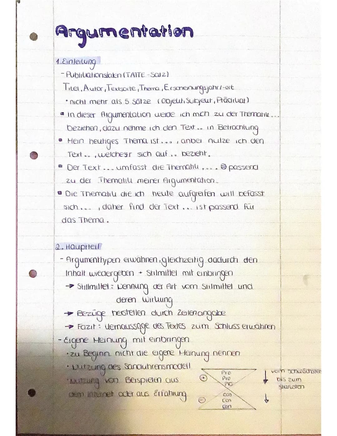 Argumentation
1.Einleitung
- Publicationstalen (TATTE-Satz)
Titel, Autor, Texisode, Thema, Erscheinungsjahr/-ort
*nicht mehr als 5 Sätze (Ob