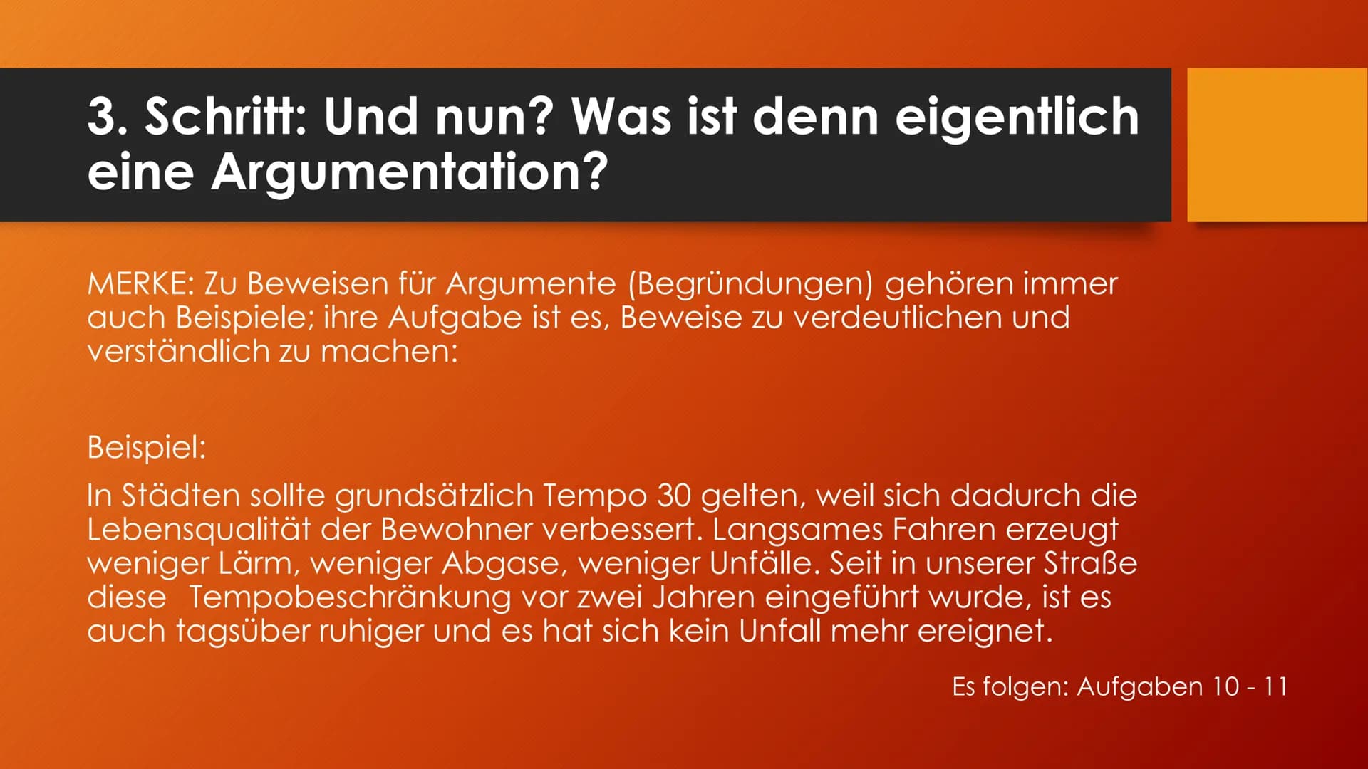 Argumentieren und
Erörtern
Sanduhrprinzip 1. Schritt: Das Thema erschließen
●
Worum geht es überhaupt?
Verstehe ich, was gemeint ist, was da