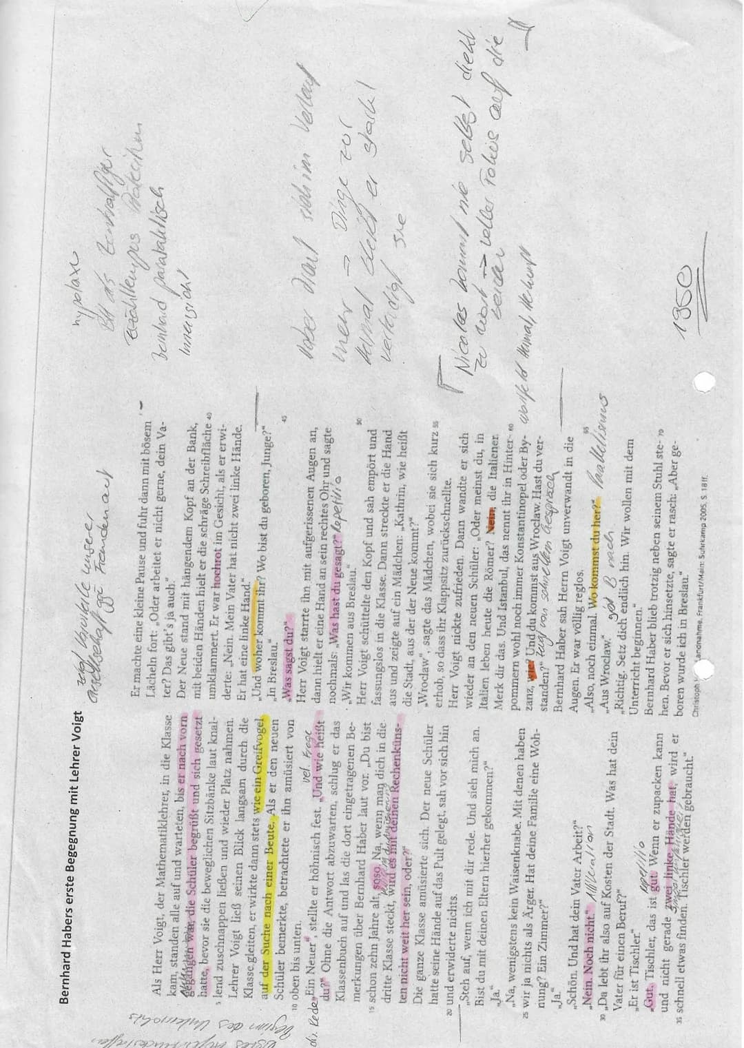 1. Klausur- Leistungskurs Deutsch - 12/1
Name:
Thema: Christoph Hein - Landnahme
14.10.21
Erlaubtes Hilfsmittel: Wörterbuch der deutschen Re