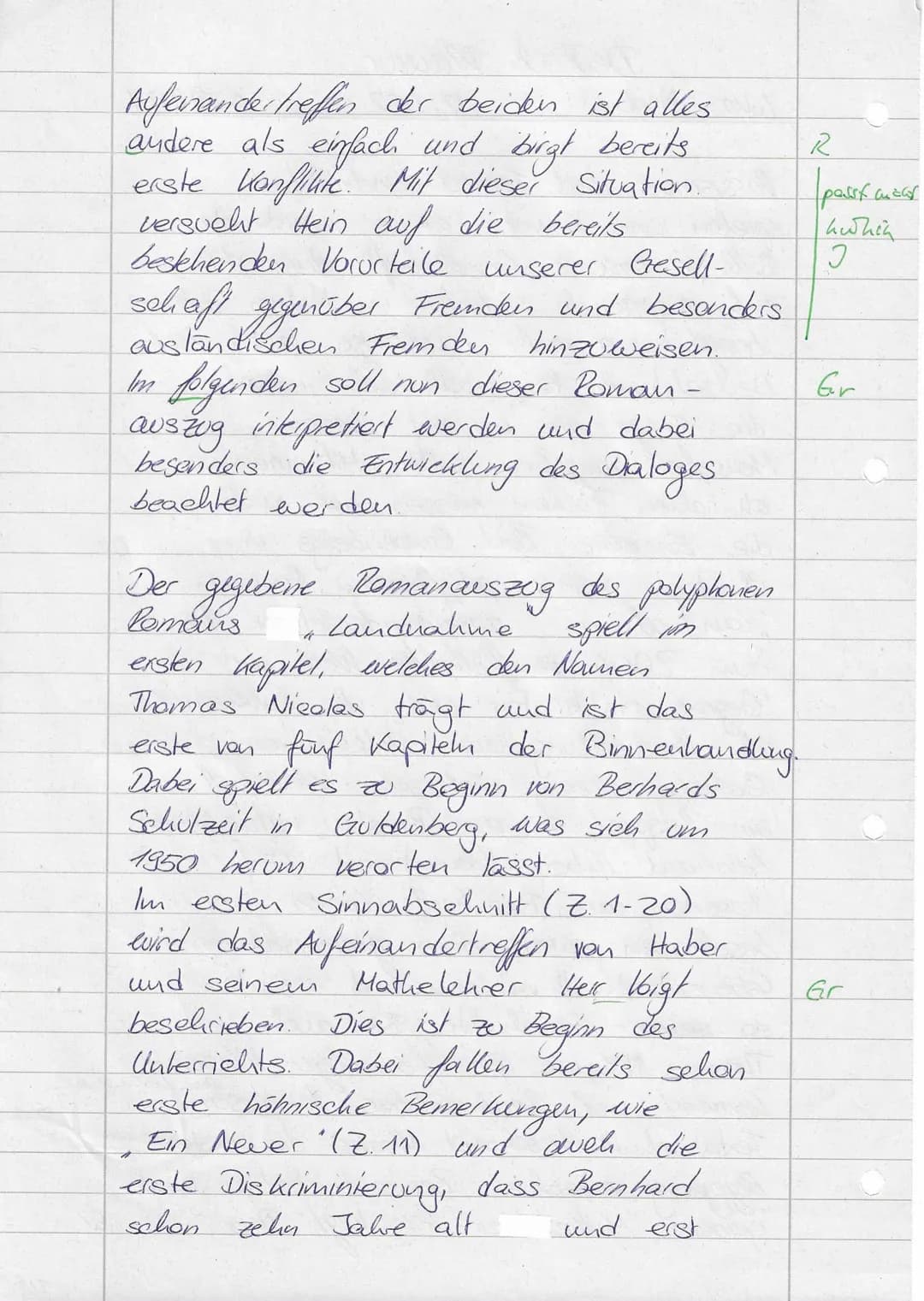 1. Klausur- Leistungskurs Deutsch - 12/1
Name:
Thema: Christoph Hein - Landnahme
14.10.21
Erlaubtes Hilfsmittel: Wörterbuch der deutschen Re