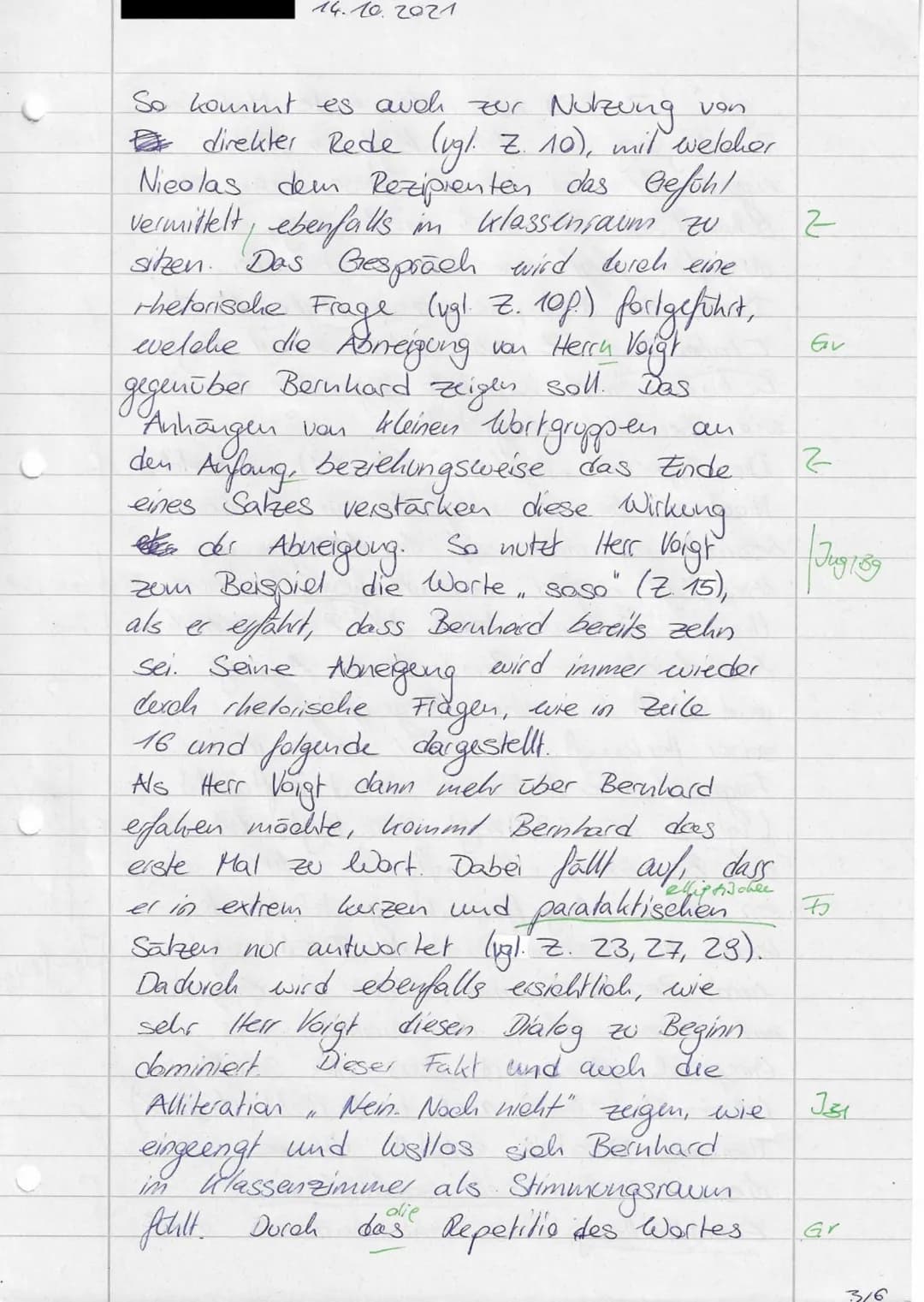 1. Klausur- Leistungskurs Deutsch - 12/1
Name:
Thema: Christoph Hein - Landnahme
14.10.21
Erlaubtes Hilfsmittel: Wörterbuch der deutschen Re
