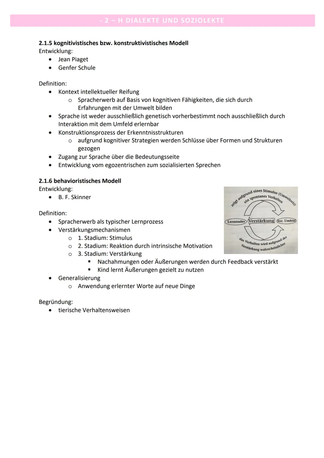 2.1 Spracherwerbsmodelle
2.1.1 Sprachfähigkeiten in verschiedenen Altersstufen
Alter
Fähigkeiten
2 Monate
erste Lallphase
„örre" oder ,,kraa