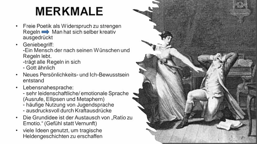 TE
C
BE
▬▬▬▬▬▬
TUK
DED
1765 - 1785
Sturm und Drang von
CASTE
TV SE
23
DEZE
BIL
CH
EL
THE
THE
HE
THE
THE
HU ●
• Was zeichnet die Epoche aus?
