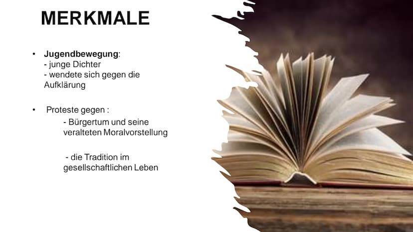 TE
C
BE
▬▬▬▬▬▬
TUK
DED
1765 - 1785
Sturm und Drang von
CASTE
TV SE
23
DEZE
BIL
CH
EL
THE
THE
HE
THE
THE
HU ●
• Was zeichnet die Epoche aus?
