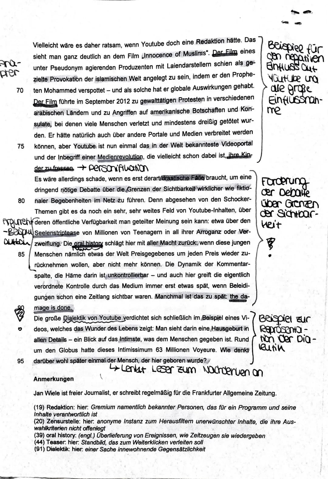 Klausur unter Abiturbedingungen
Aufgabenart:
Erörterndes oder gestaltendes Erschließen pragmatischer Texte - Texterörterung oder
adressatenb