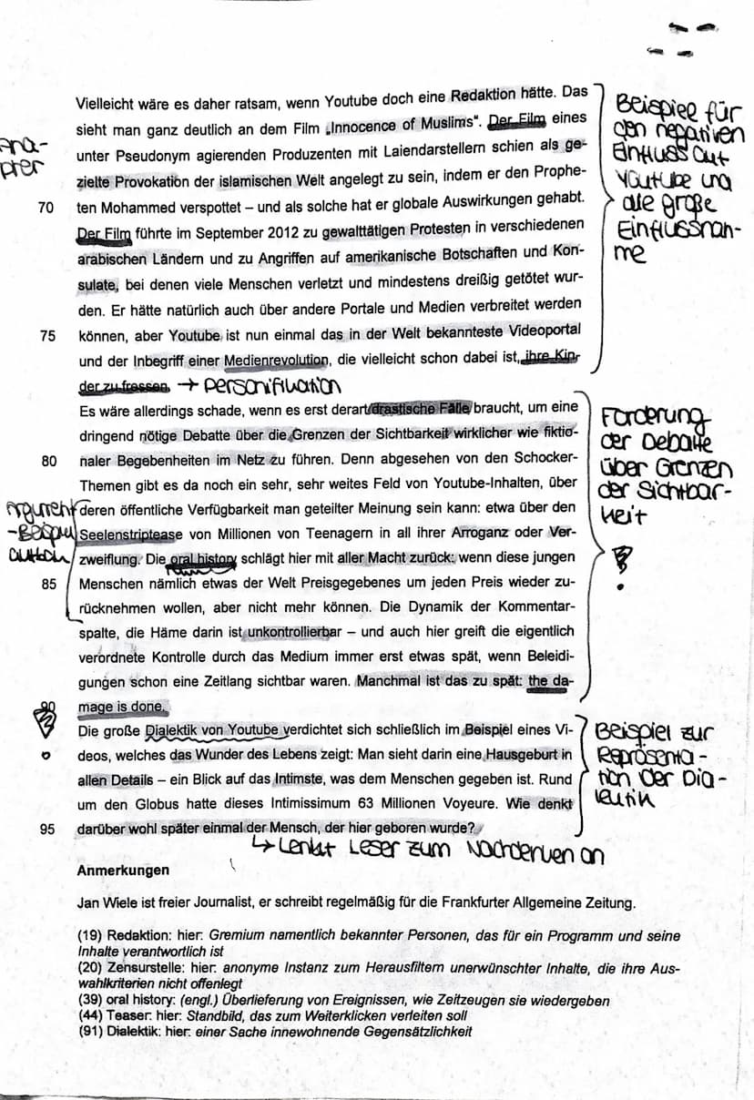 Klausur unter Abiturbedingungen
Aufgabenart:
Erörterndes oder gestaltendes Erschließen pragmatischer Texte - Texterörterung oder
adressatenb