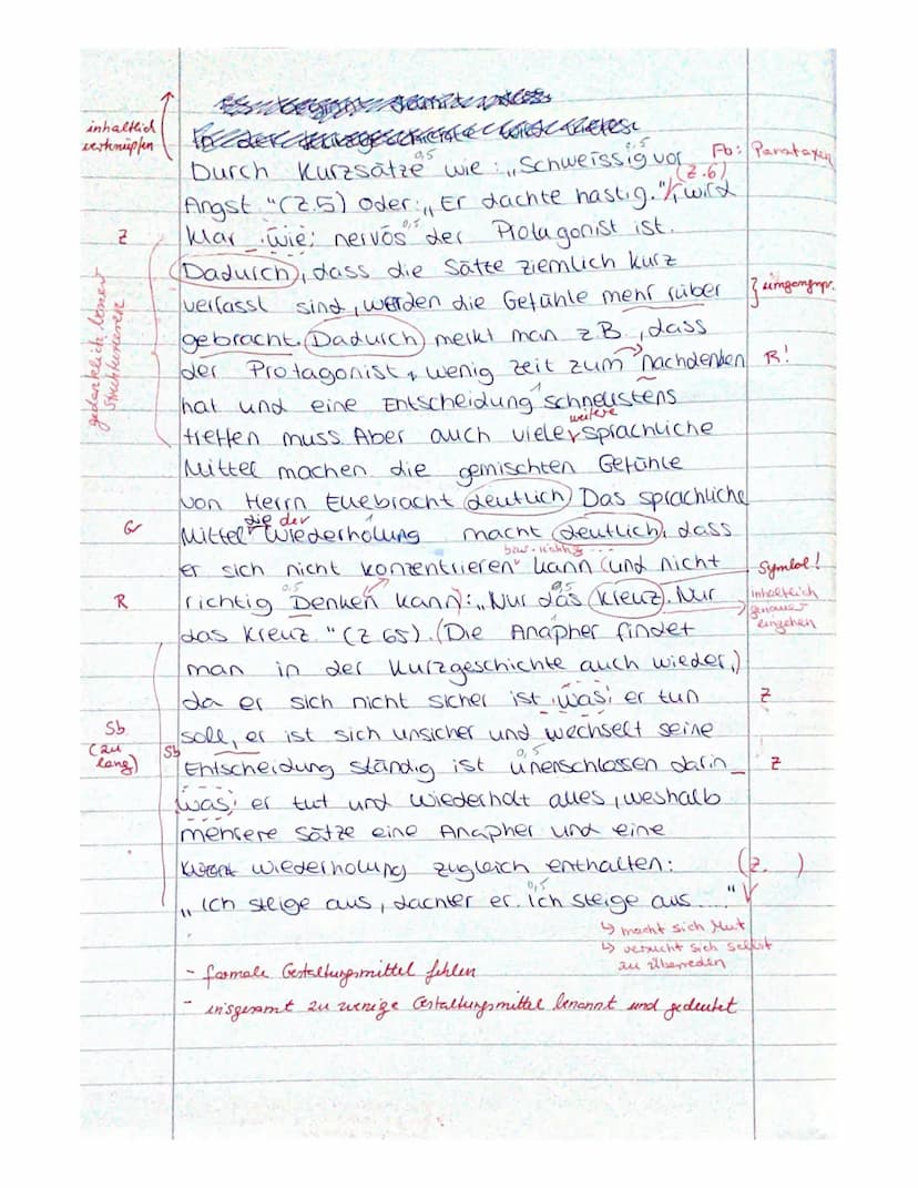 C
Bewertungsschema zur Klassenarbeit Nr. 3/ Deutsch EK
Name: Michelle K.
Thema: Analyse der Kurzgeschichte Generalvertreter Ellebracht begeh