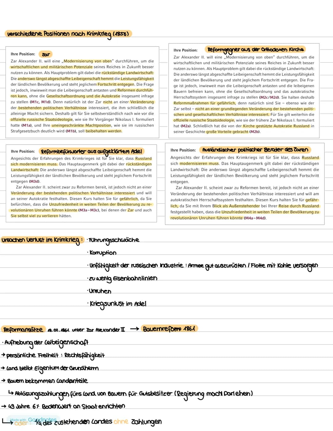 Herrschaftssystem
· Autokratie : Zar herrscht unumschränkt & vereint Legislative, Judikative und Exekutive
↳ an keine Rechtsnormen gebunden 