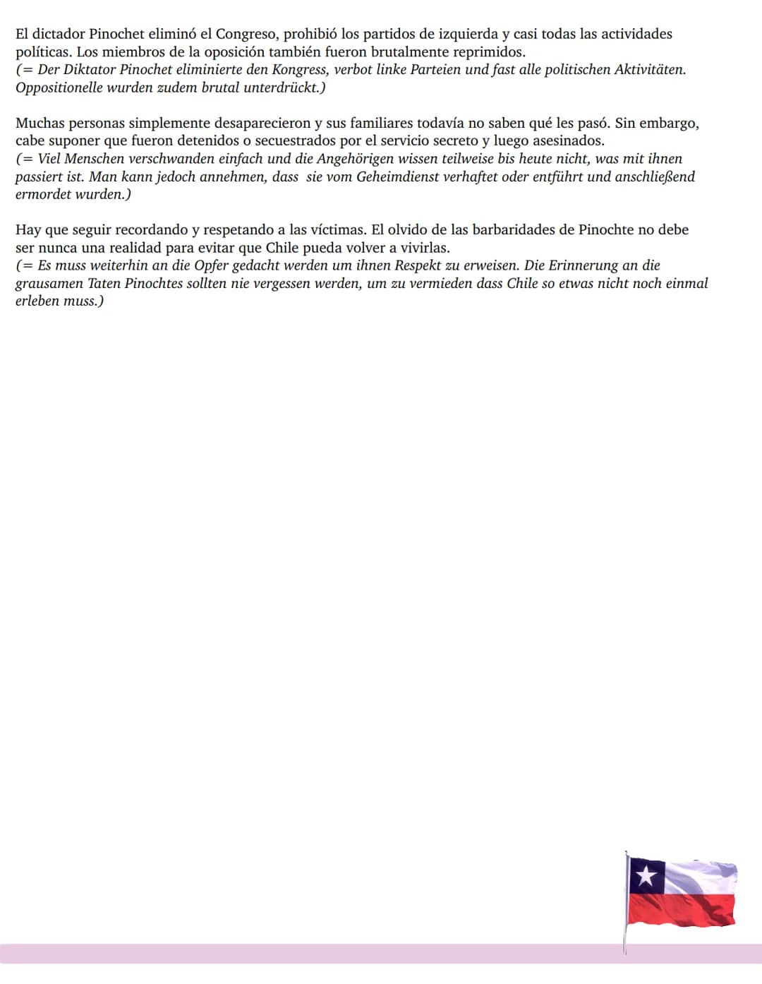 DOIDO VIVIR EN LAHIRA
Chile
Vivir bajo una dictadura
¿Que significa vivir bajo una dictadura?
El poder lo tiene una junta militar, el ejérci
