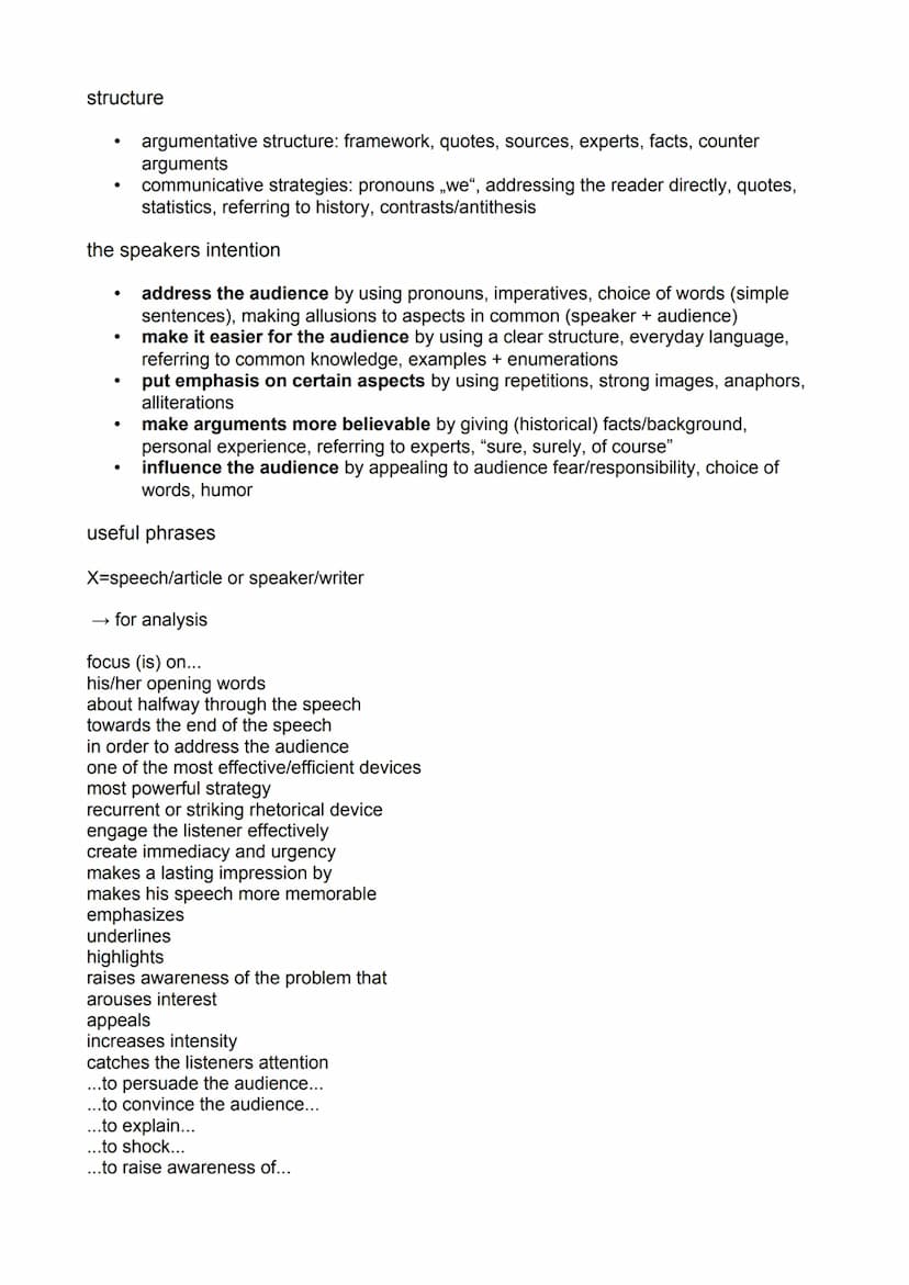 Analysis of a non fictional text
general tips
divided into paragraphs → divide the text as well as your analysis into paragraphs
examples of