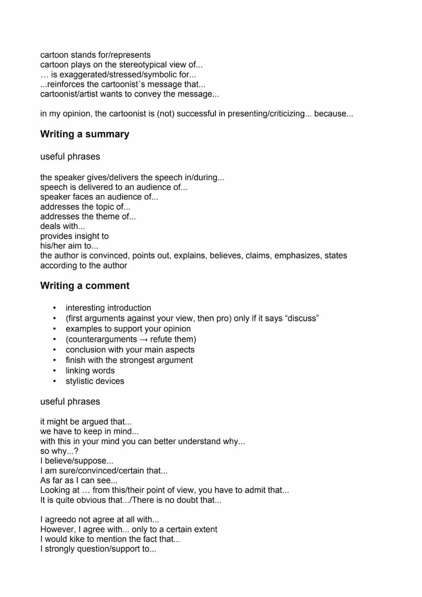 Analysis of a non fictional text
general tips
divided into paragraphs → divide the text as well as your analysis into paragraphs
examples of