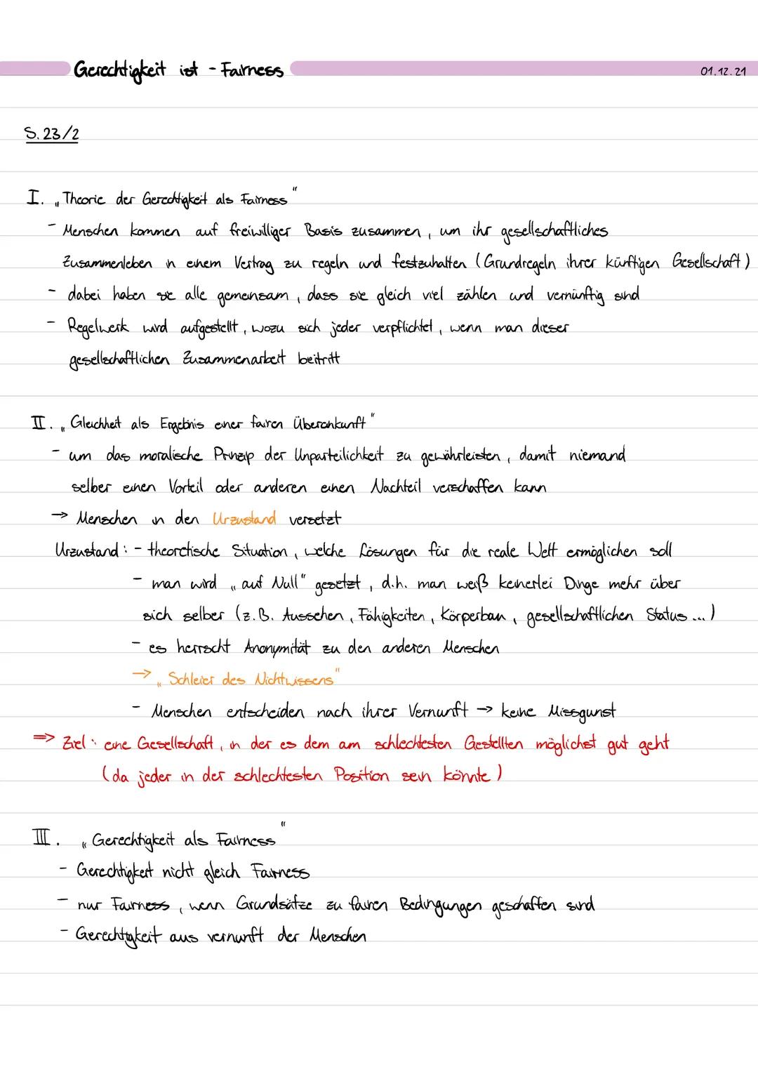 Gerechtigkeit ist Fairness