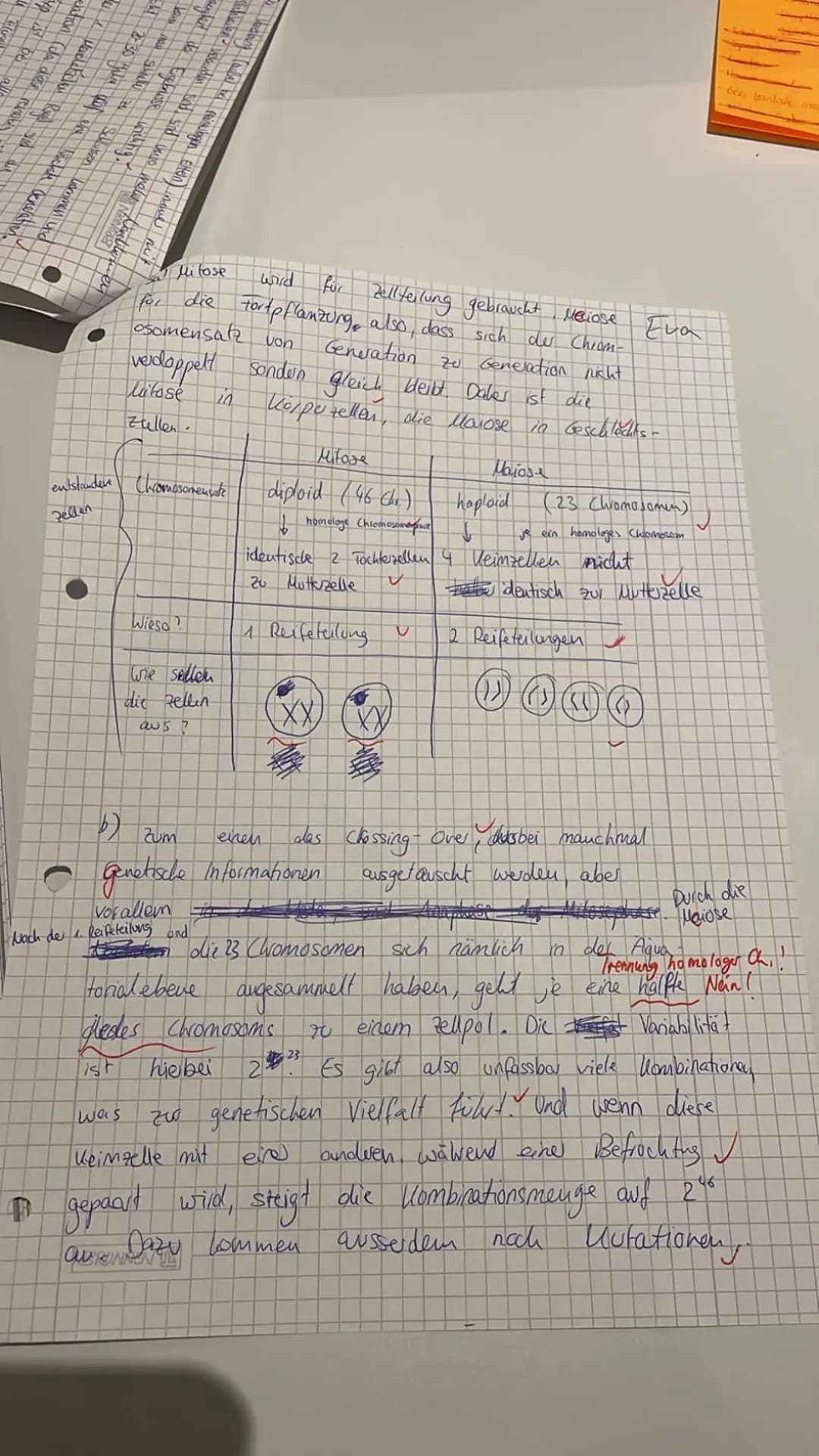 Biologiearbeit Nr. 2
Kl. 10b
Name: Eva
Pflane 1:
26.05.2023
Punkte: 32/38
Note: 1-2
m: 1
1. Züchtung von Rebsorten (9 P) a
Ein Winzer hat ei