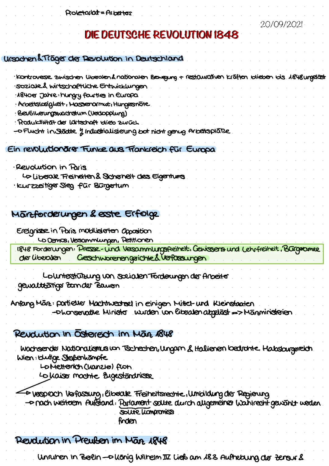 die deutsche Revolution 1848/1849