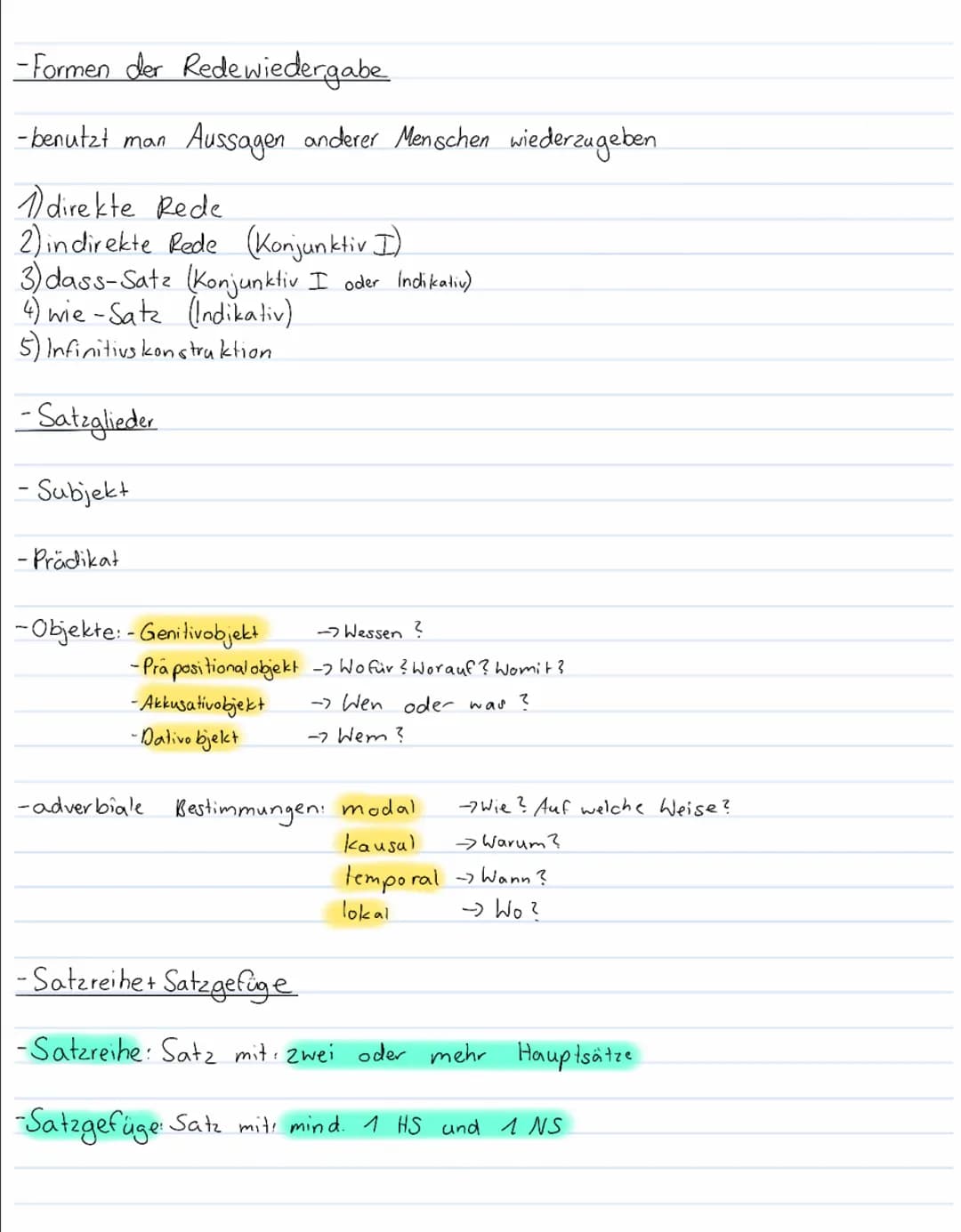 ~Deutscher
-Wortarten:
-Konjunktionen (und, denn, weil, als, dass....)
-Adverb (abends, dort, bald,.,...).
-Präposition (auf an, mit, in, un