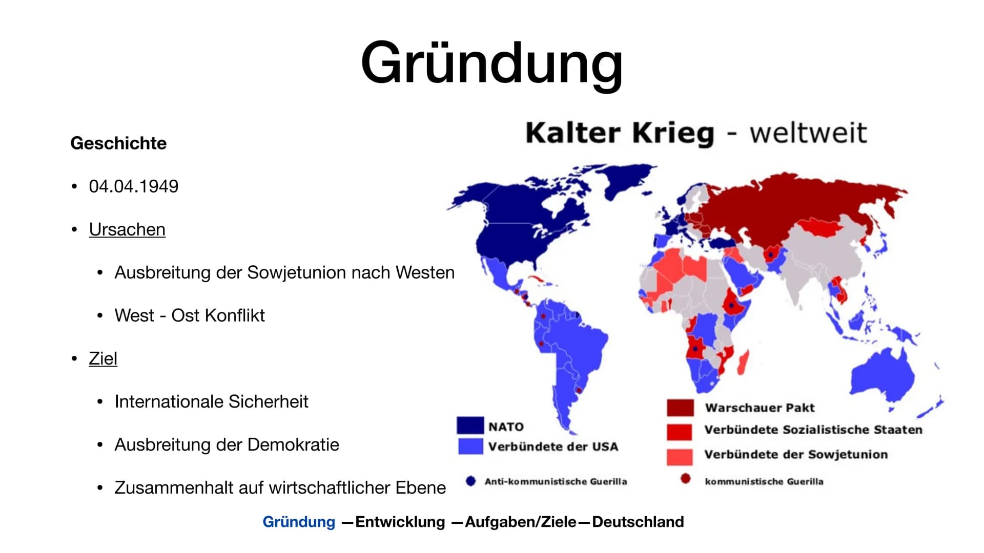 ΝΑΤΟ
Marijke Vervoort Gründung
●
●
Überblick
Geschichte
Gliederung
Gründung - Entwicklung -Aufgaben/Ziele-Wichtige Einsätze-Deutschland
Entw